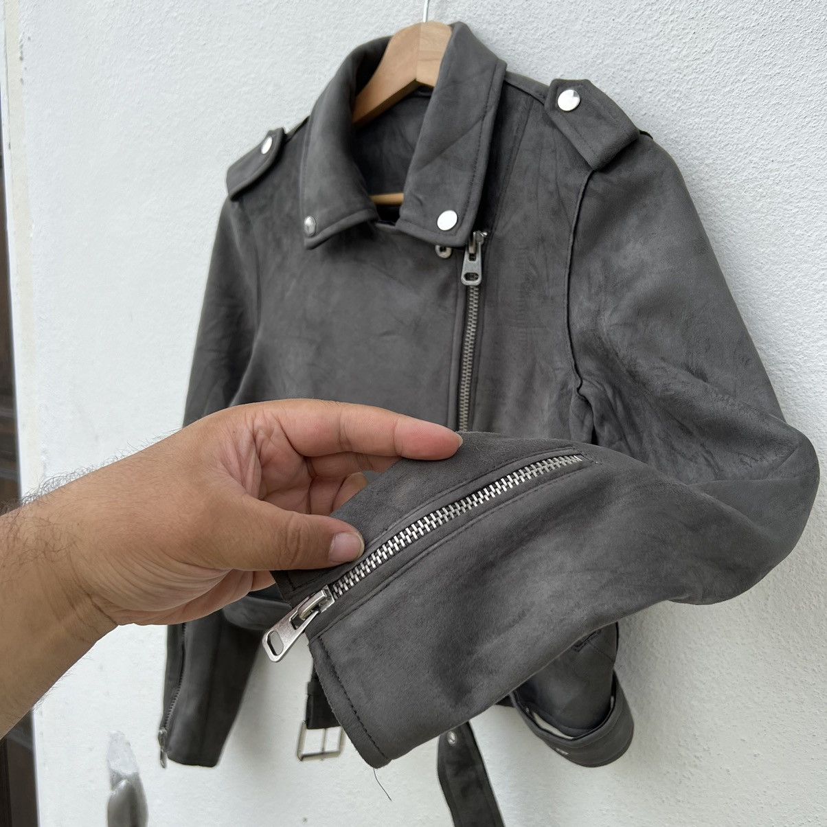 Japanese Brand PARACHUTE BIKER JACKET SOFT LEATHER DOUBLE BREAST DESIGN Size US M / EU 48-50 / 2 - 8 Thumbnail