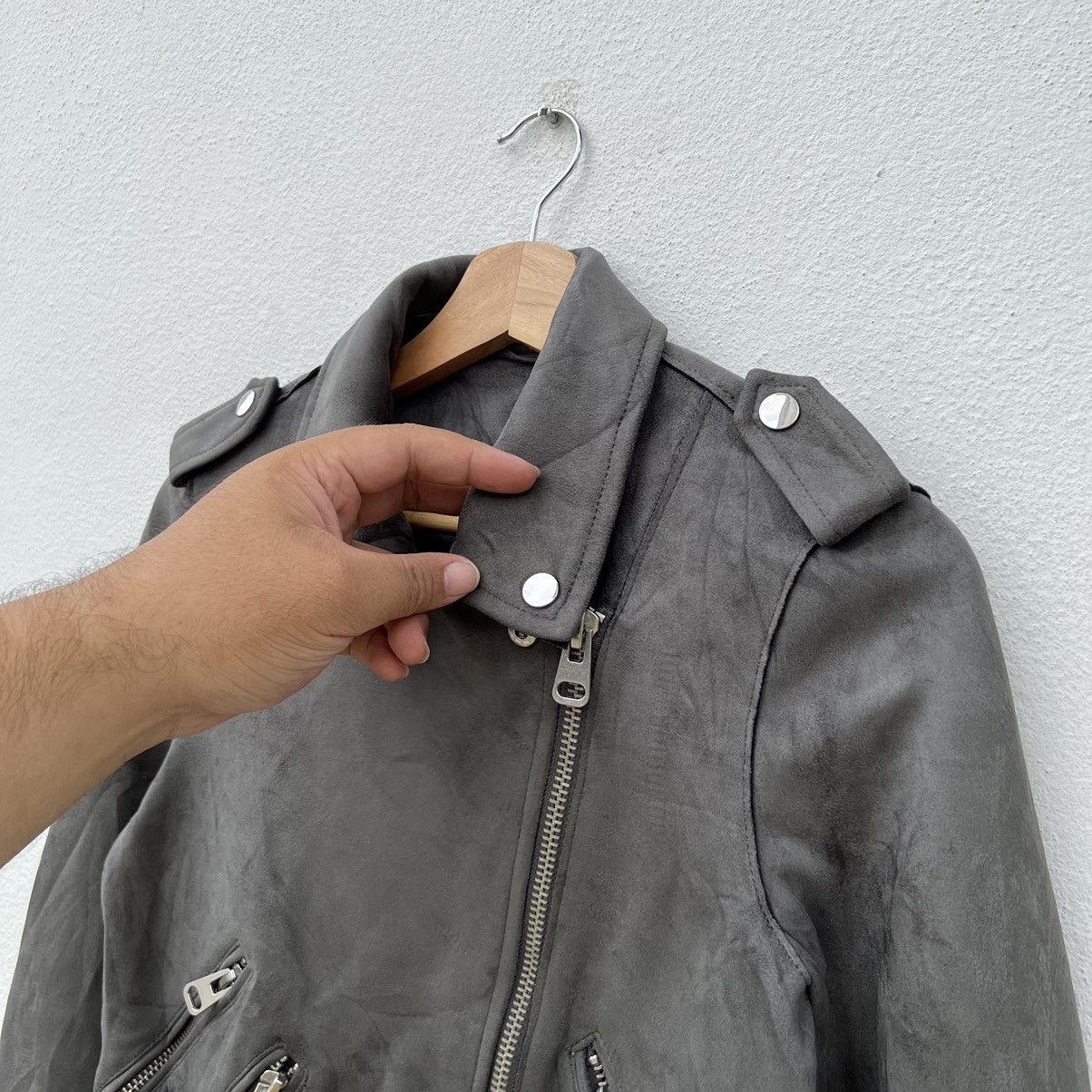 Japanese Brand PARACHUTE BIKER JACKET SOFT LEATHER DOUBLE BREAST DESIGN Size US M / EU 48-50 / 2 - 7 Thumbnail