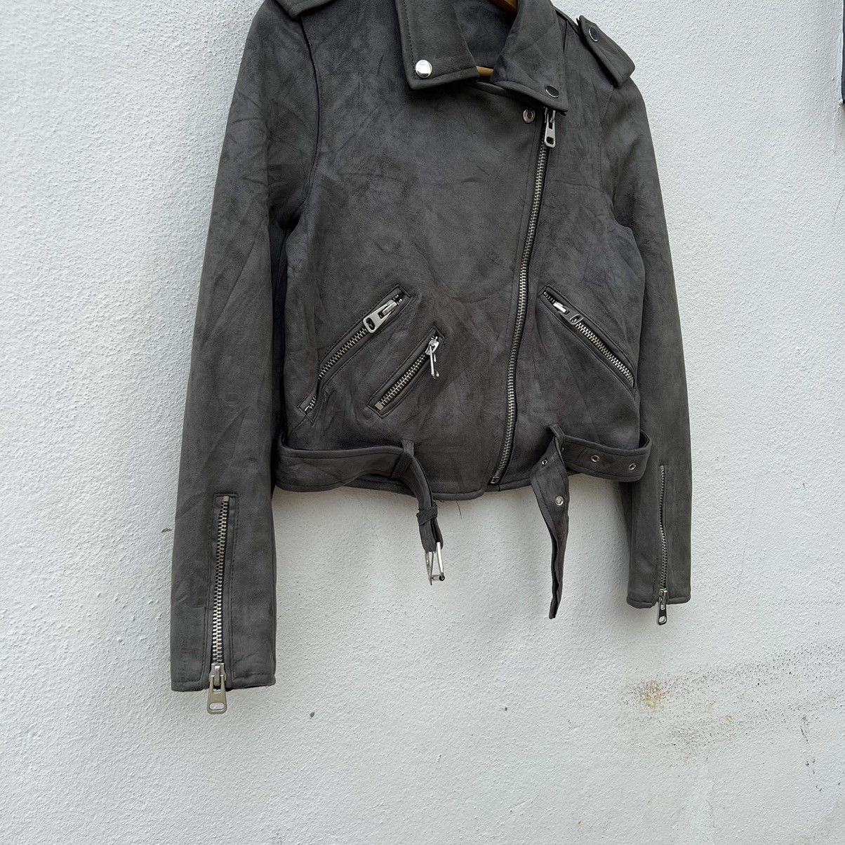 Japanese Brand PARACHUTE BIKER JACKET SOFT LEATHER DOUBLE BREAST DESIGN Size US M / EU 48-50 / 2 - 4 Thumbnail