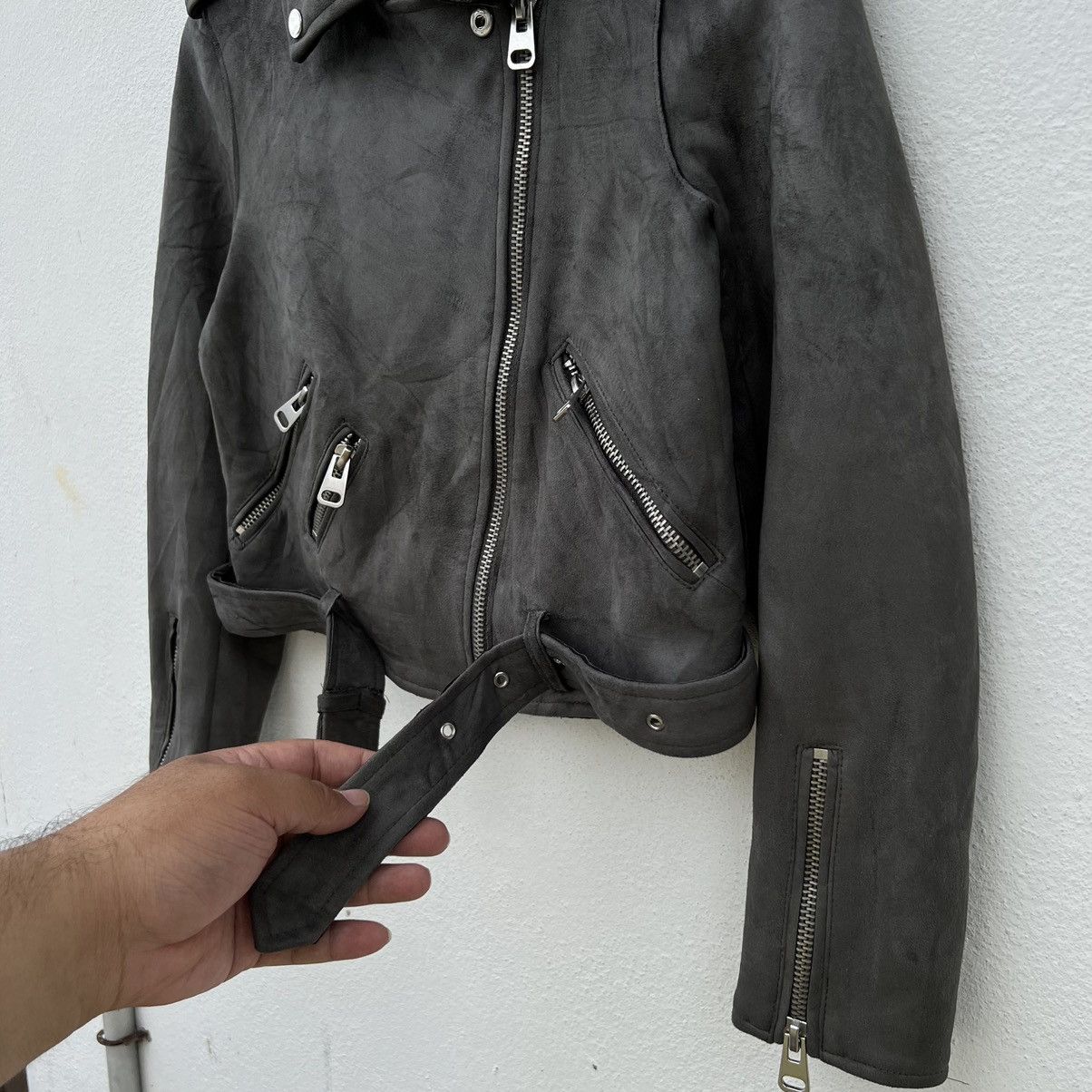 Japanese Brand PARACHUTE BIKER JACKET SOFT LEATHER DOUBLE BREAST DESIGN Size US M / EU 48-50 / 2 - 5 Thumbnail