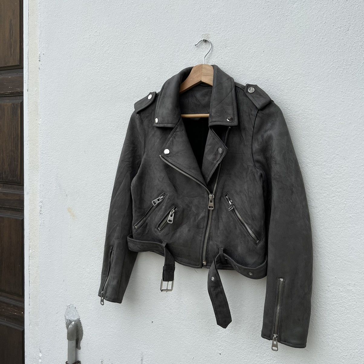 Japanese Brand PARACHUTE BIKER JACKET SOFT LEATHER DOUBLE BREAST DESIGN Size US M / EU 48-50 / 2 - 10 Thumbnail
