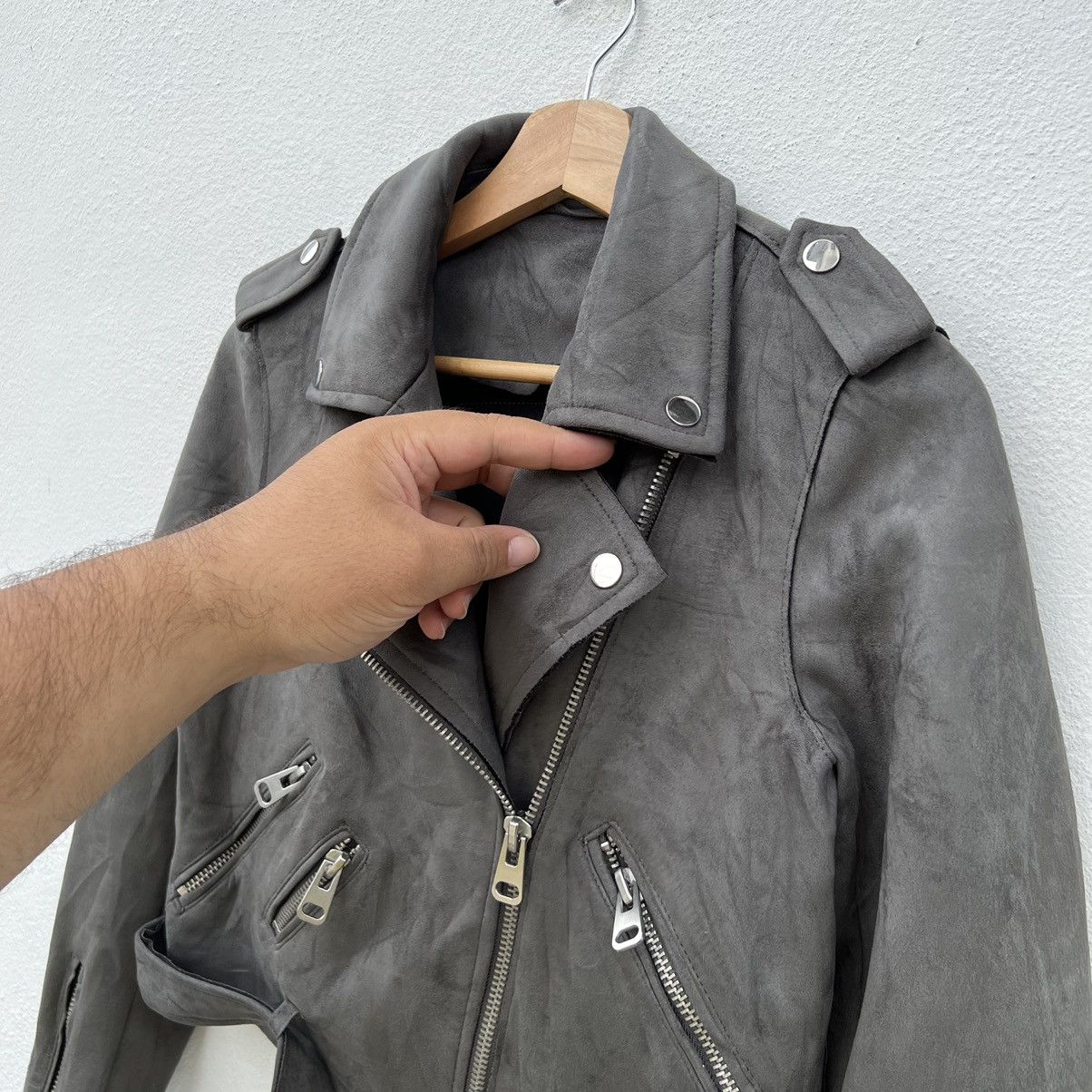 Japanese Brand PARACHUTE BIKER JACKET SOFT LEATHER DOUBLE BREAST DESIGN Size US M / EU 48-50 / 2 - 11 Thumbnail
