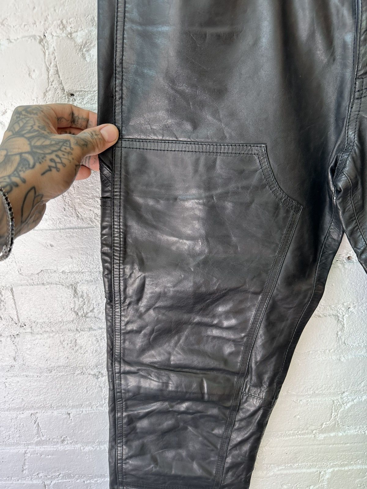 Enfants Riches Deprimes ERD LEATHER DOUBLE KNEE CARPENTER PANTS 4Gseller Size US 32 / EU 48 - 3 Thumbnail