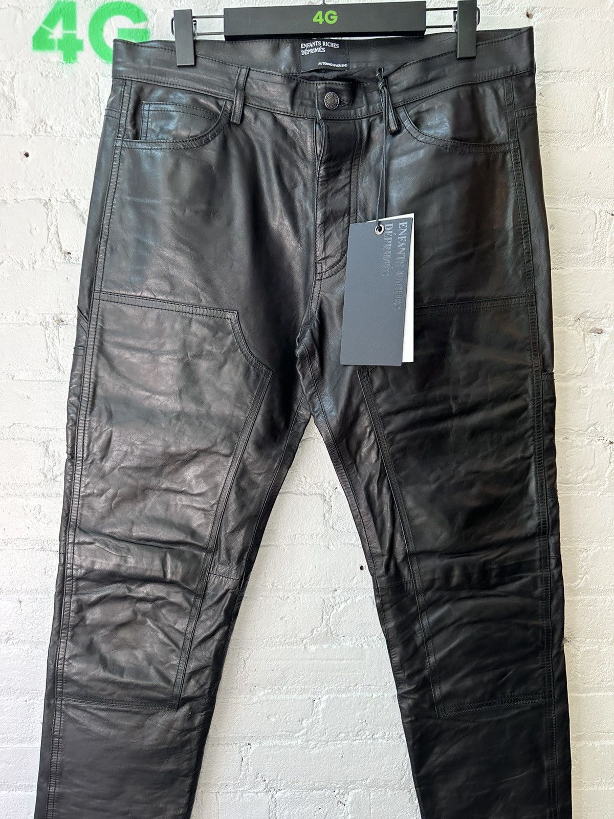 Enfants Riches Deprimes ERD LEATHER DOUBLE KNEE CARPENTER PANTS 4Gseller Size US 32 / EU 48 - 2 Thumbnail