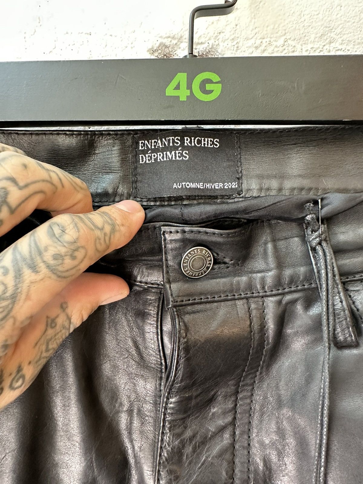 Enfants Riches Deprimes ERD LEATHER DOUBLE KNEE CARPENTER PANTS 4Gseller Size US 32 / EU 48 - 4 Thumbnail