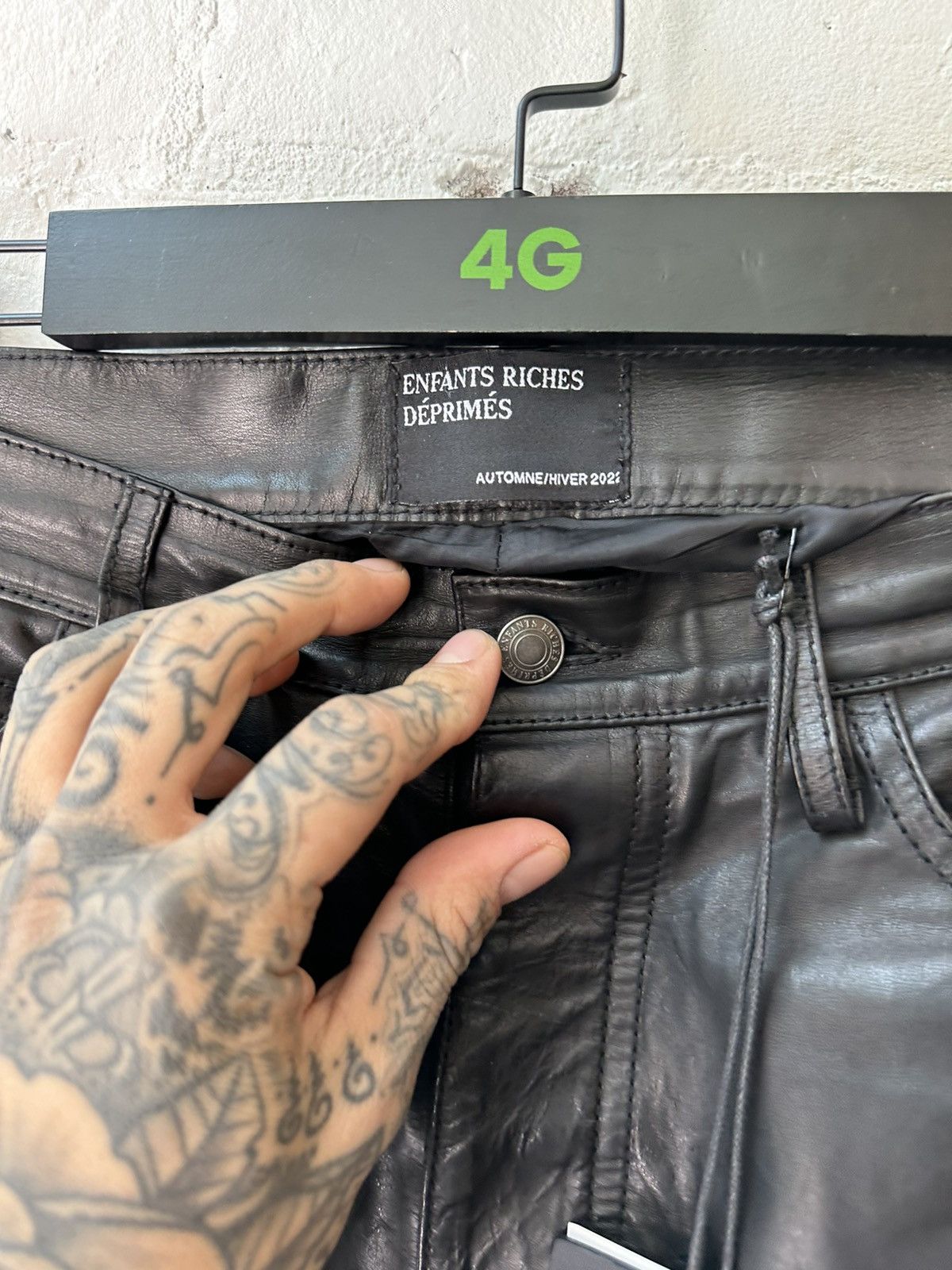 Enfants Riches Deprimes ERD LEATHER DOUBLE KNEE CARPENTER PANTS 4Gseller Size US 32 / EU 48 - 5 Thumbnail