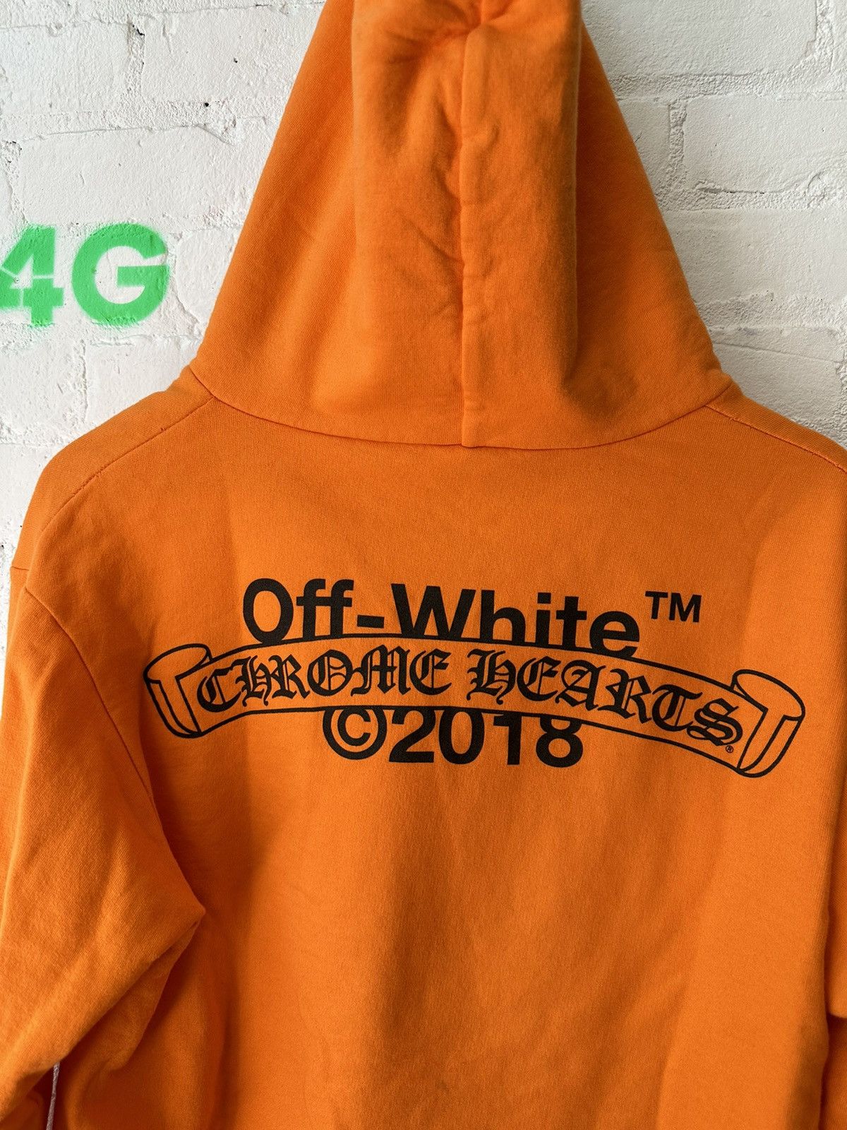 Chrome Hearts × Off-White Chrome Hearts Virgil Off White Orange Limited Hoodie Size US M / EU 48-50 / 2 - 7 Thumbnail