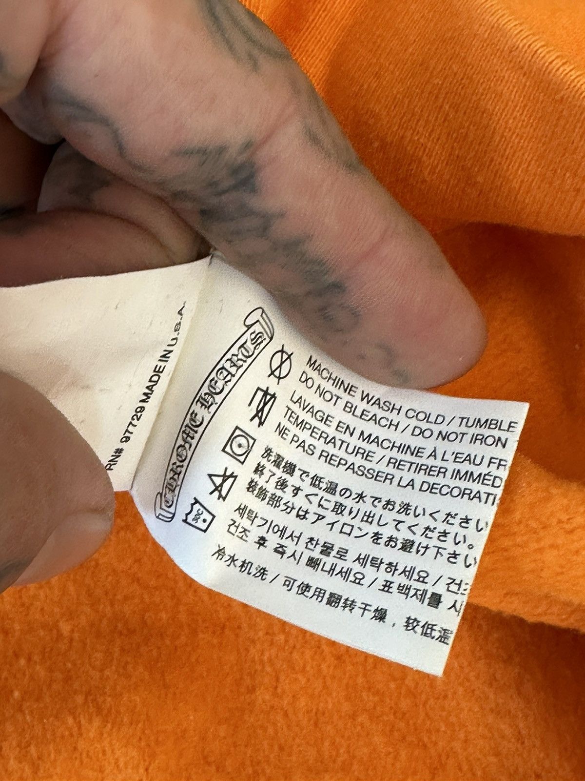 Chrome Hearts × Off-White Chrome Hearts Virgil Off White Orange Limited Hoodie Size US M / EU 48-50 / 2 - 9 Thumbnail