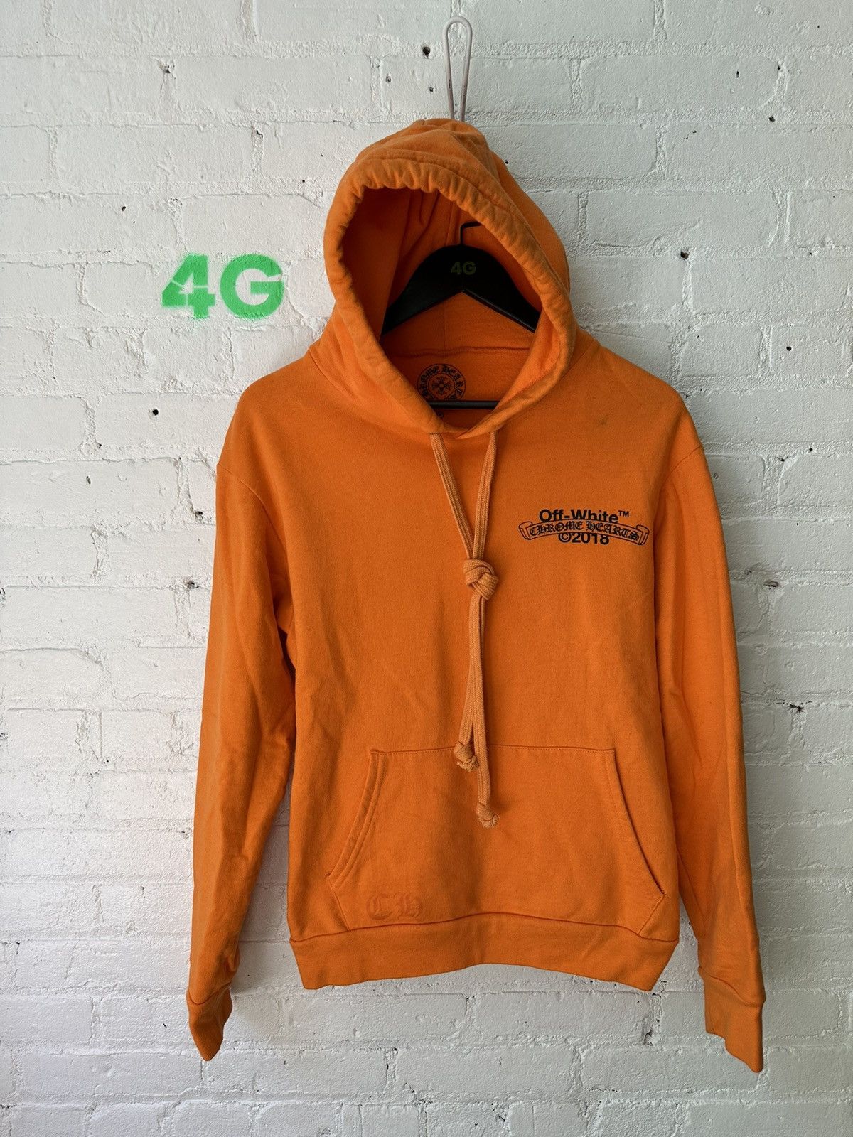 Chrome Hearts × Off-White Chrome Hearts Virgil Off White Orange Limited Hoodie Size US M / EU 48-50 / 2 - 4 Thumbnail