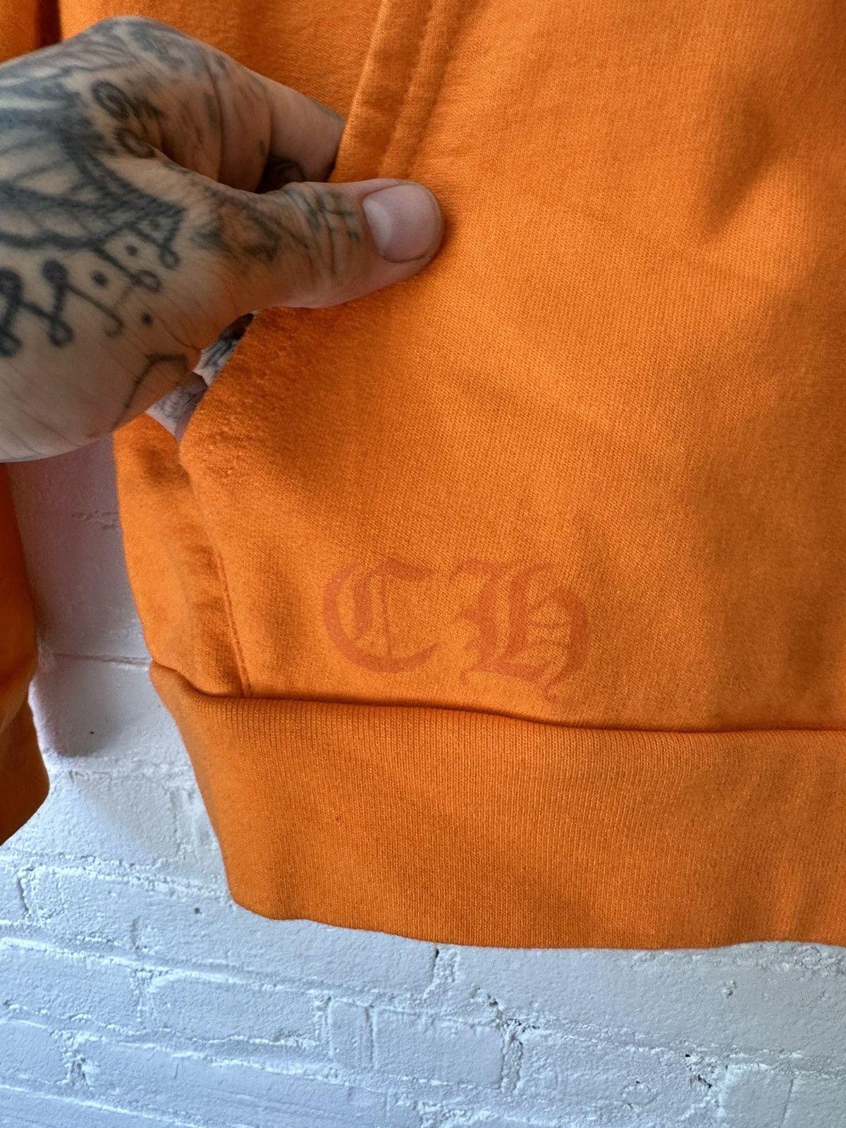 Chrome Hearts × Off-White Chrome Hearts Virgil Off White Orange Limited Hoodie Size US M / EU 48-50 / 2 - 5 Thumbnail
