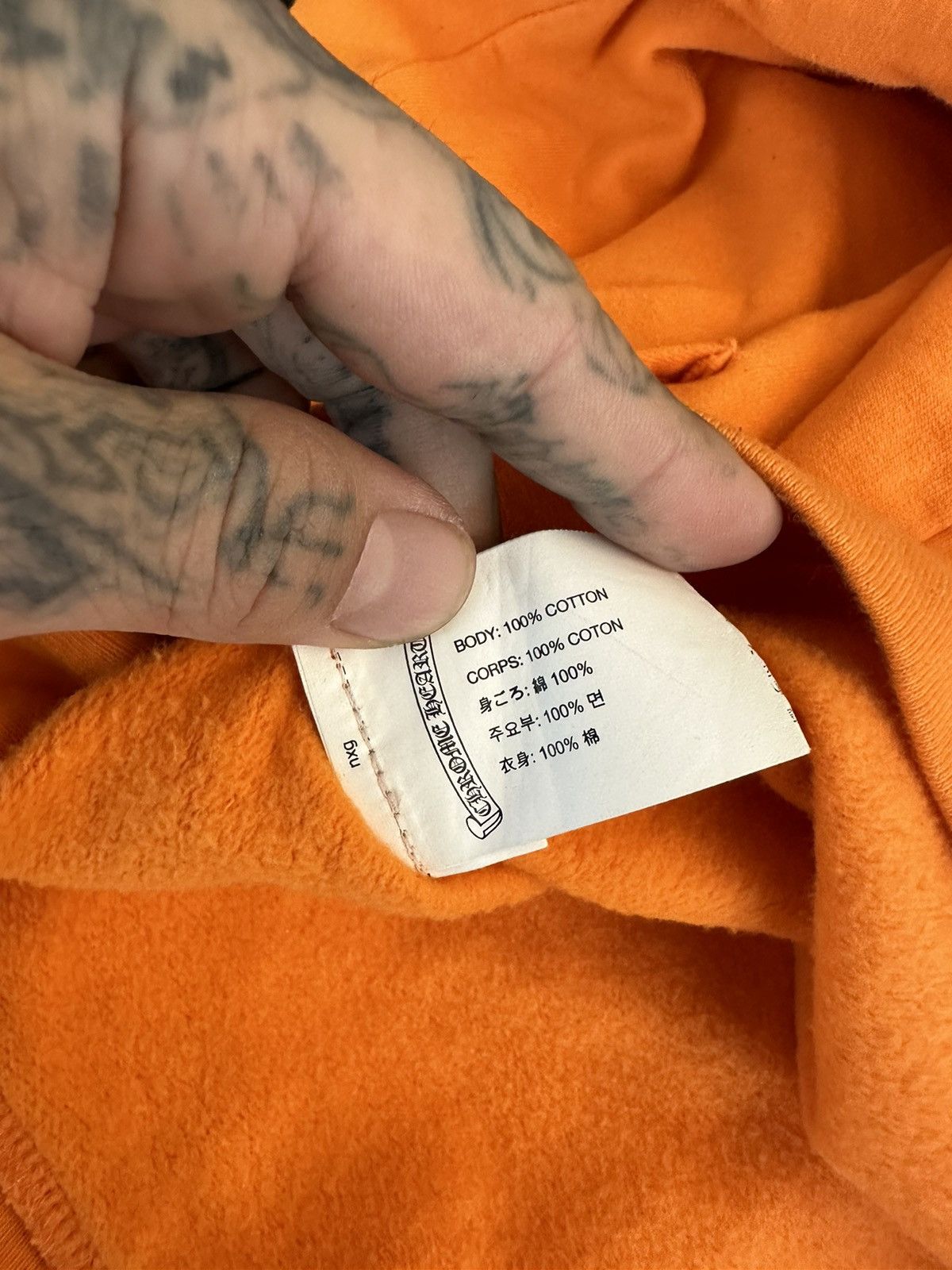 Chrome Hearts × Off-White Chrome Hearts Virgil Off White Orange Limited Hoodie Size US M / EU 48-50 / 2 - 8 Thumbnail