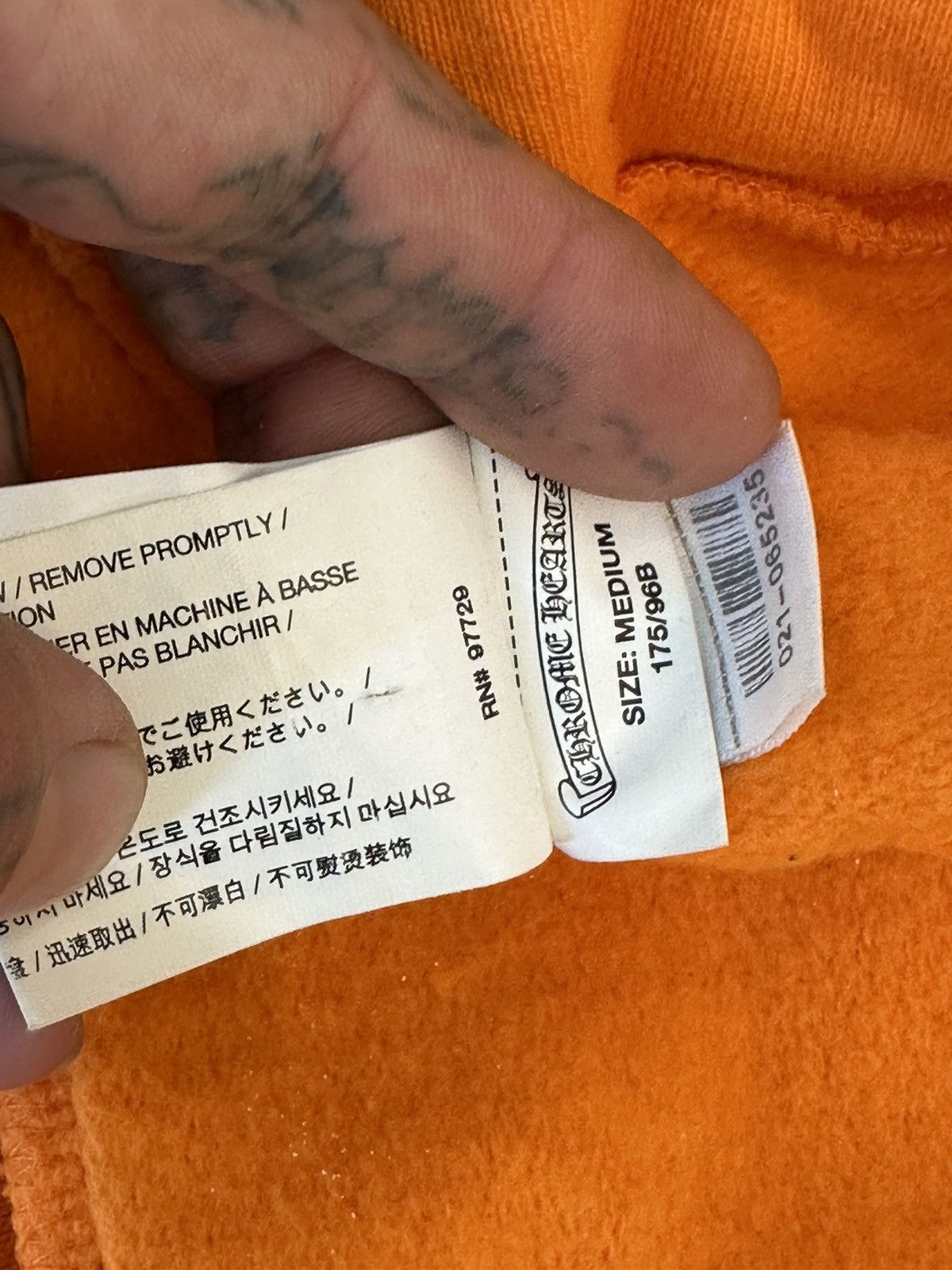 Chrome Hearts × Off-White Chrome Hearts Virgil Off White Orange Limited Hoodie Size US M / EU 48-50 / 2 - 11 Thumbnail