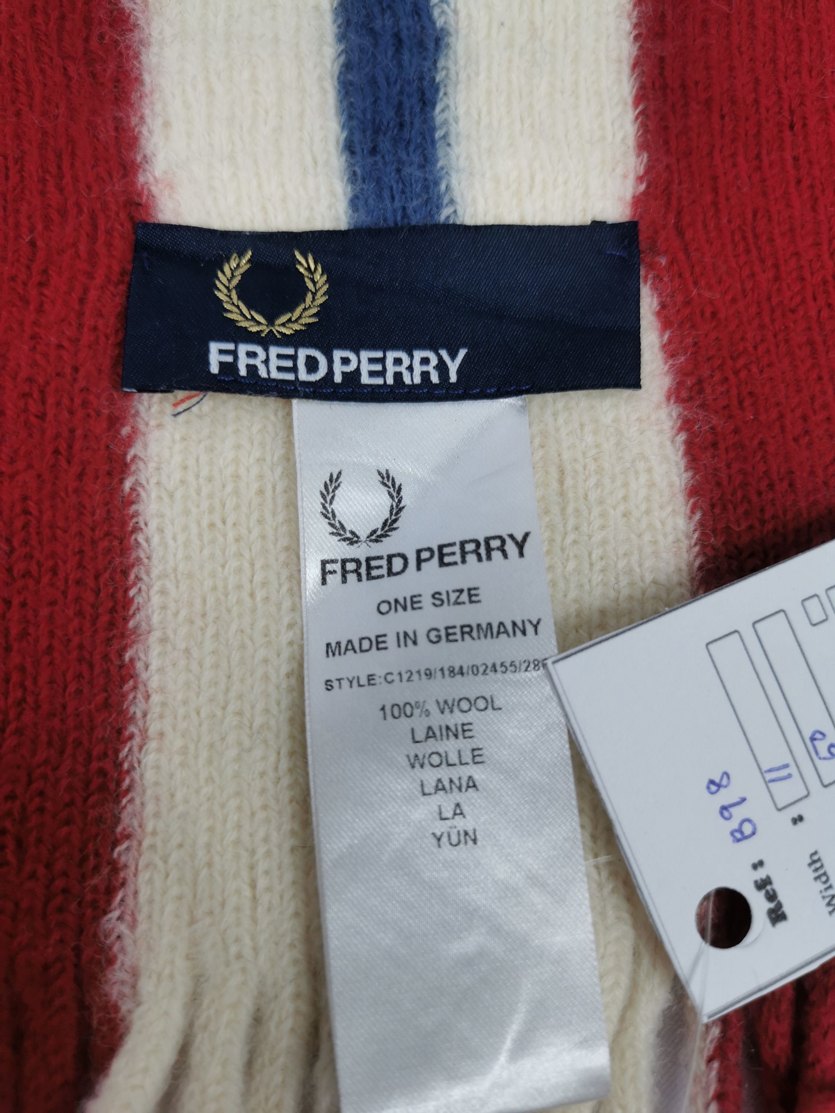 Fred Perry × Vintage Fred Perry scarf muffler lambswool Size ONE SIZE - 4 Thumbnail