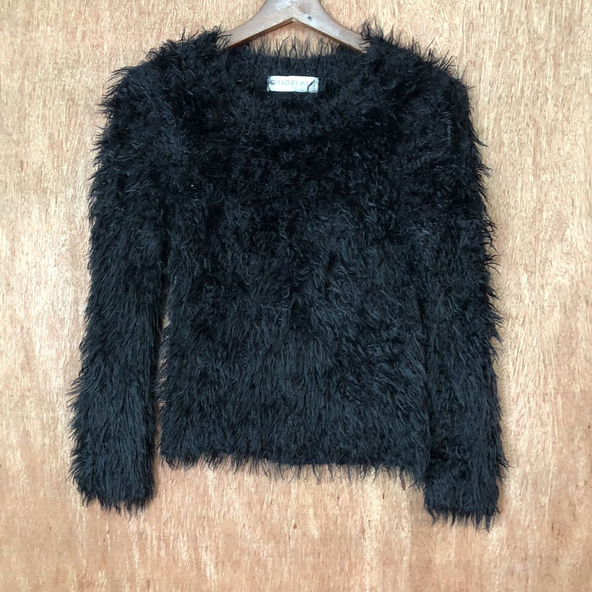 Homespun Knitwear Ginderale Shag Shaggy Fur Mohair Knitwear #6454 Size XS / US 0-2 / IT 36-38 - 3 Thumbnail