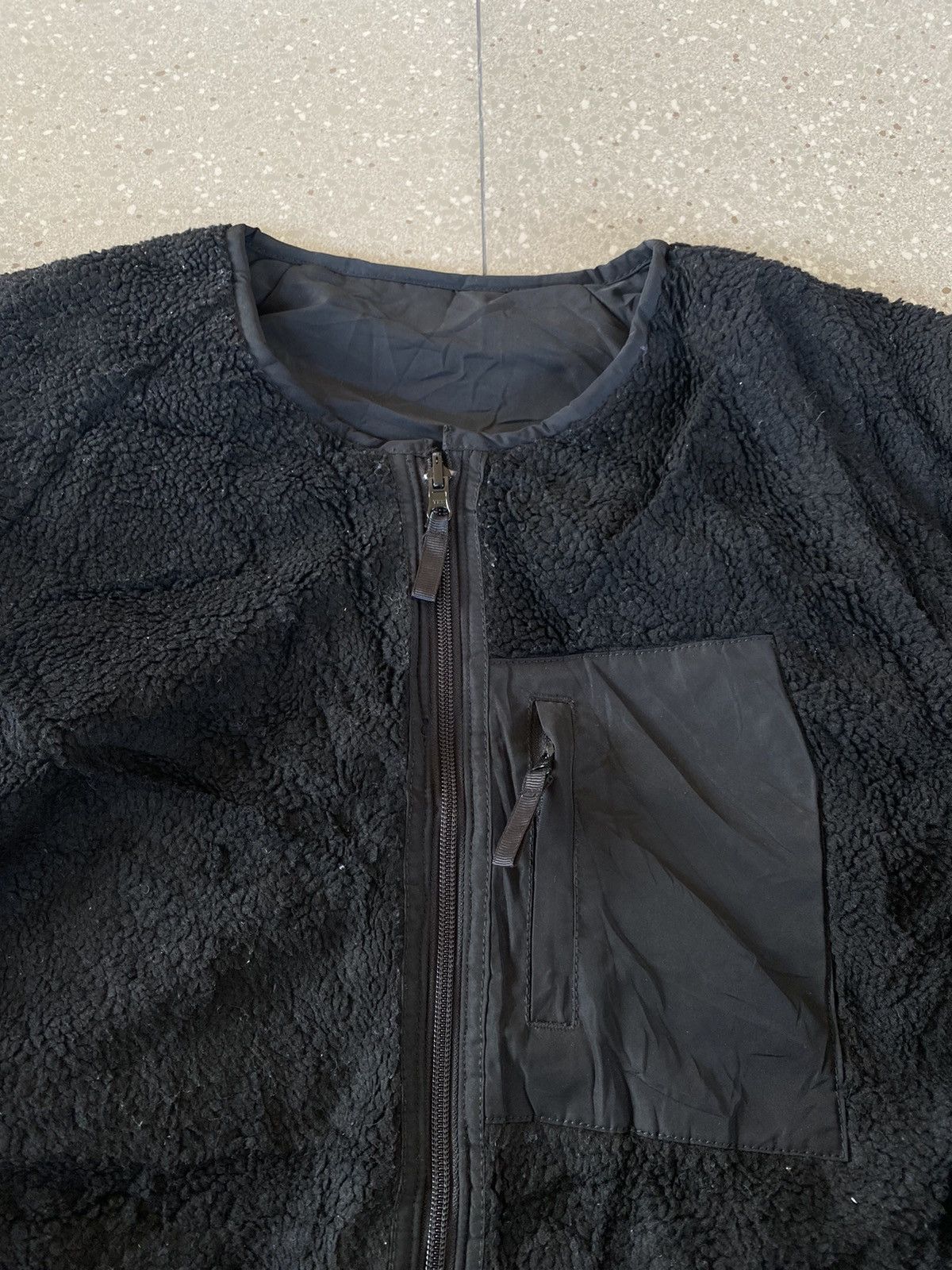 Japanese Brand Reversible Retro Fleece Jacket Deep Pile Cardigan Size US L / EU 52-54 / 3 - 4 Thumbnail