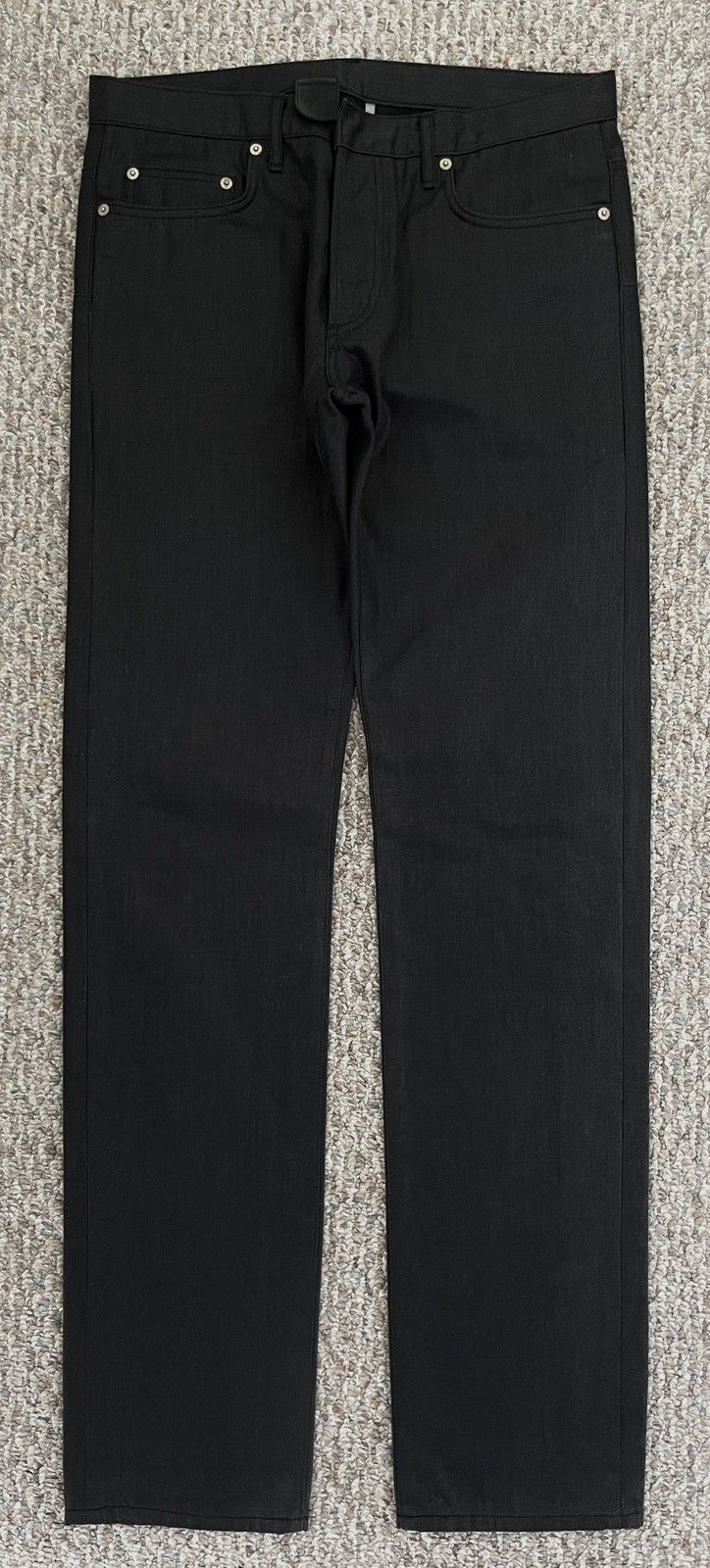 Dior MIJ 19CM Black Waxed Coated Jeans | Grailed