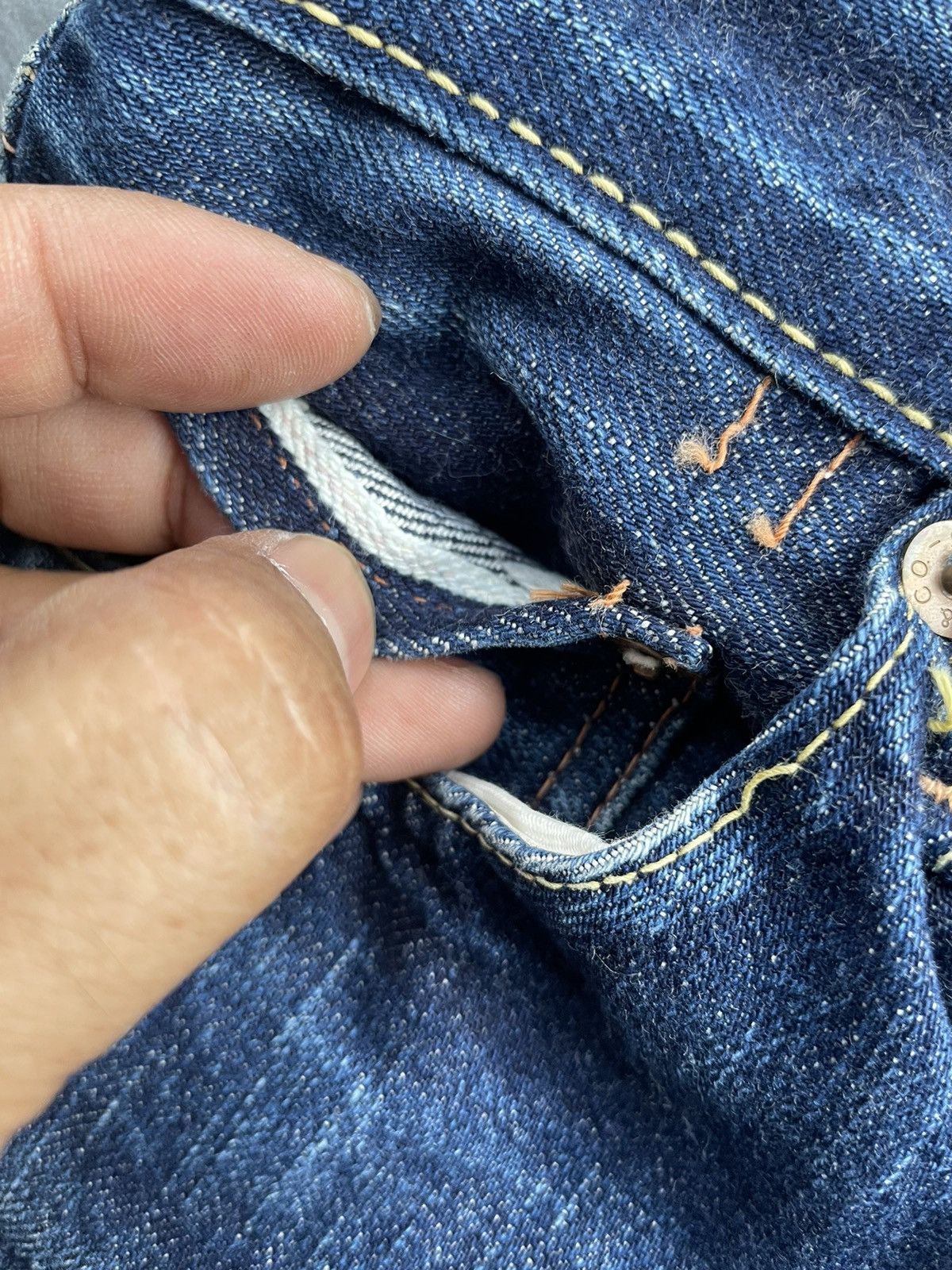 Vintage Full Count Selvedge Distresed Denim