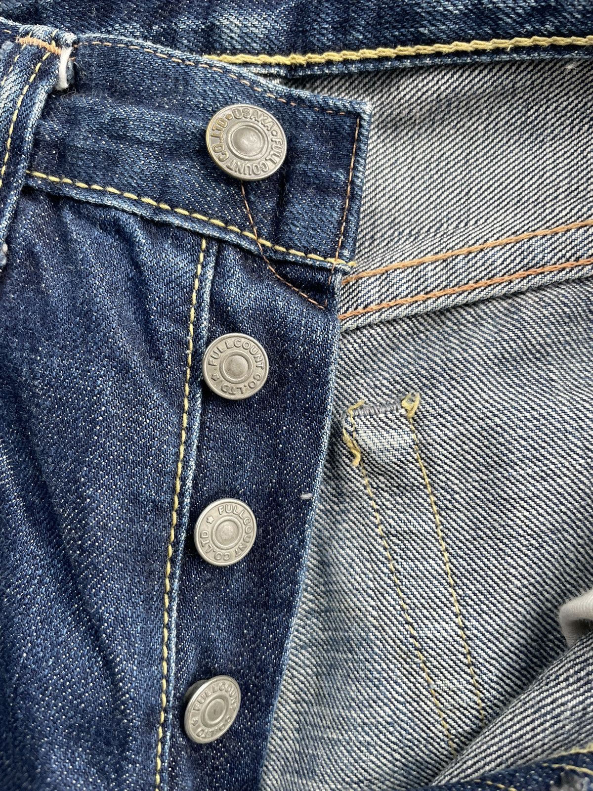 Vintage Full Count Selvedge Distresed Denim