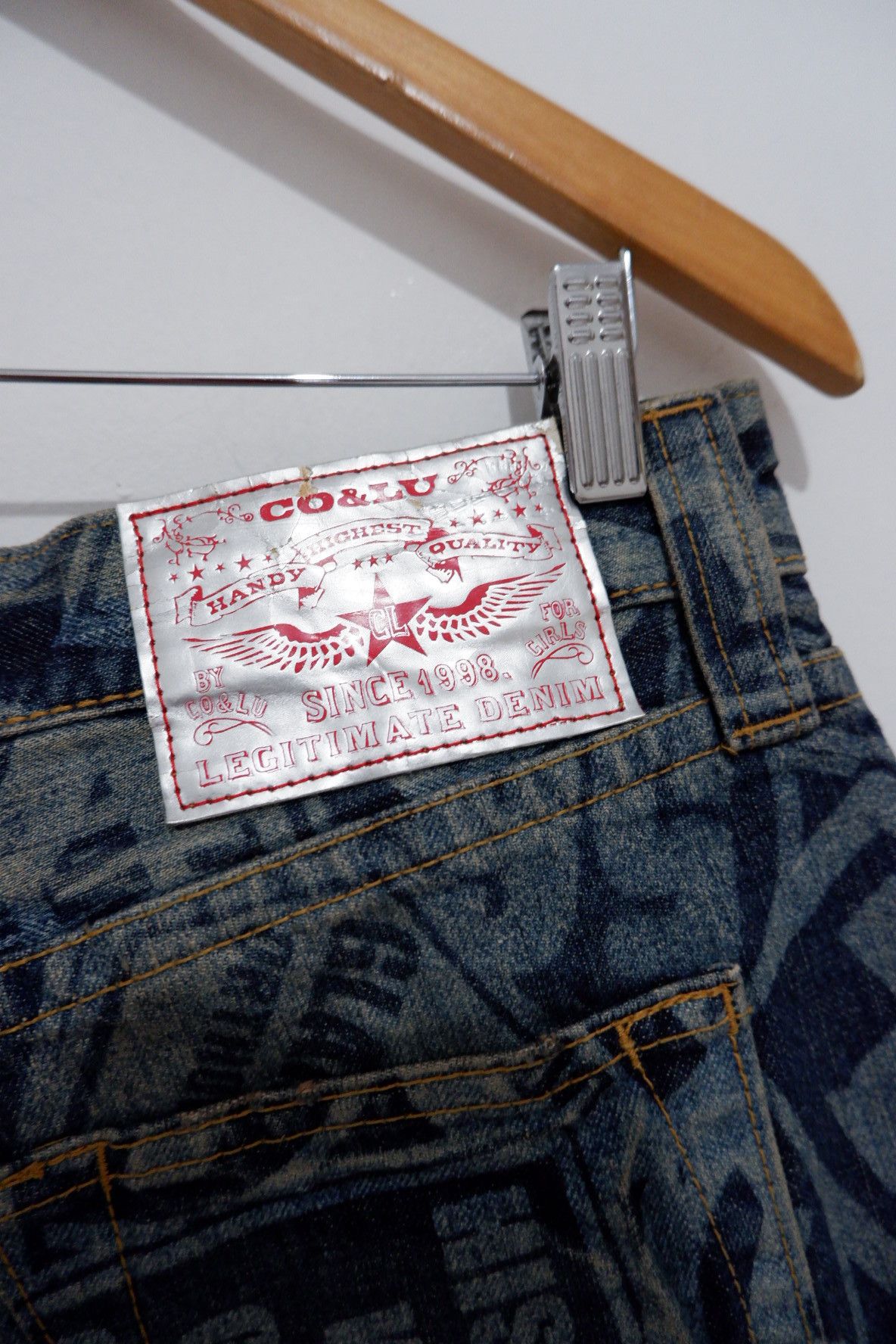Hysteric Glamour Vintage Co & Lu Printed Smile Jeans Size US 34 / EU 50 - 10 Thumbnail