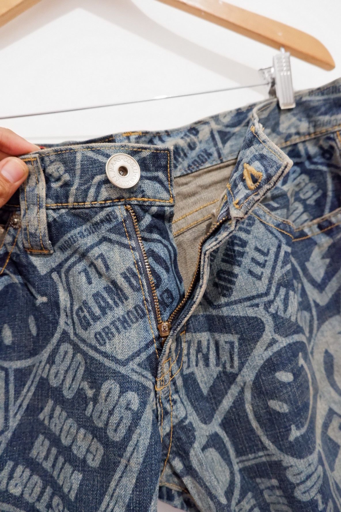 Hysteric Glamour Vintage Co & Lu Printed Smile Jeans Size US 34 / EU 50 - 4 Thumbnail