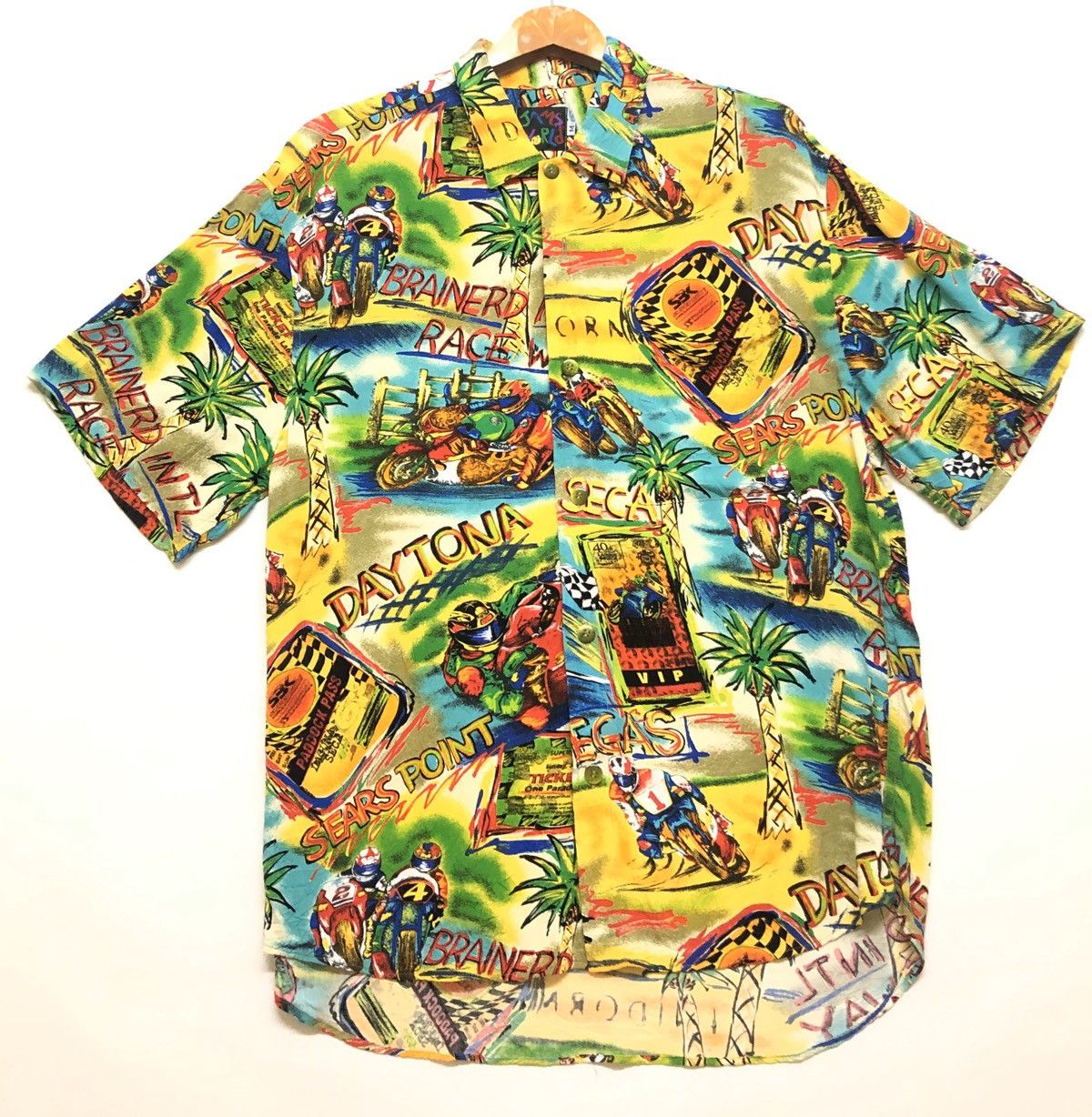 Image of Hawaiian Shirt x Jams World Hawaii Jams World Rayon Shirt Button Down, Men's (Size XL)