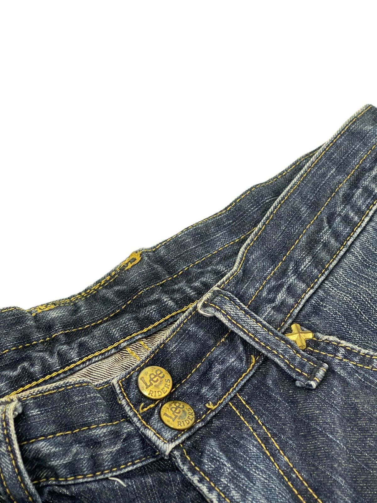 Japanese Brand Flare Jeans Lee Whiskered Boot Cut Denim 7🟦 Size US 31 - 12 Thumbnail