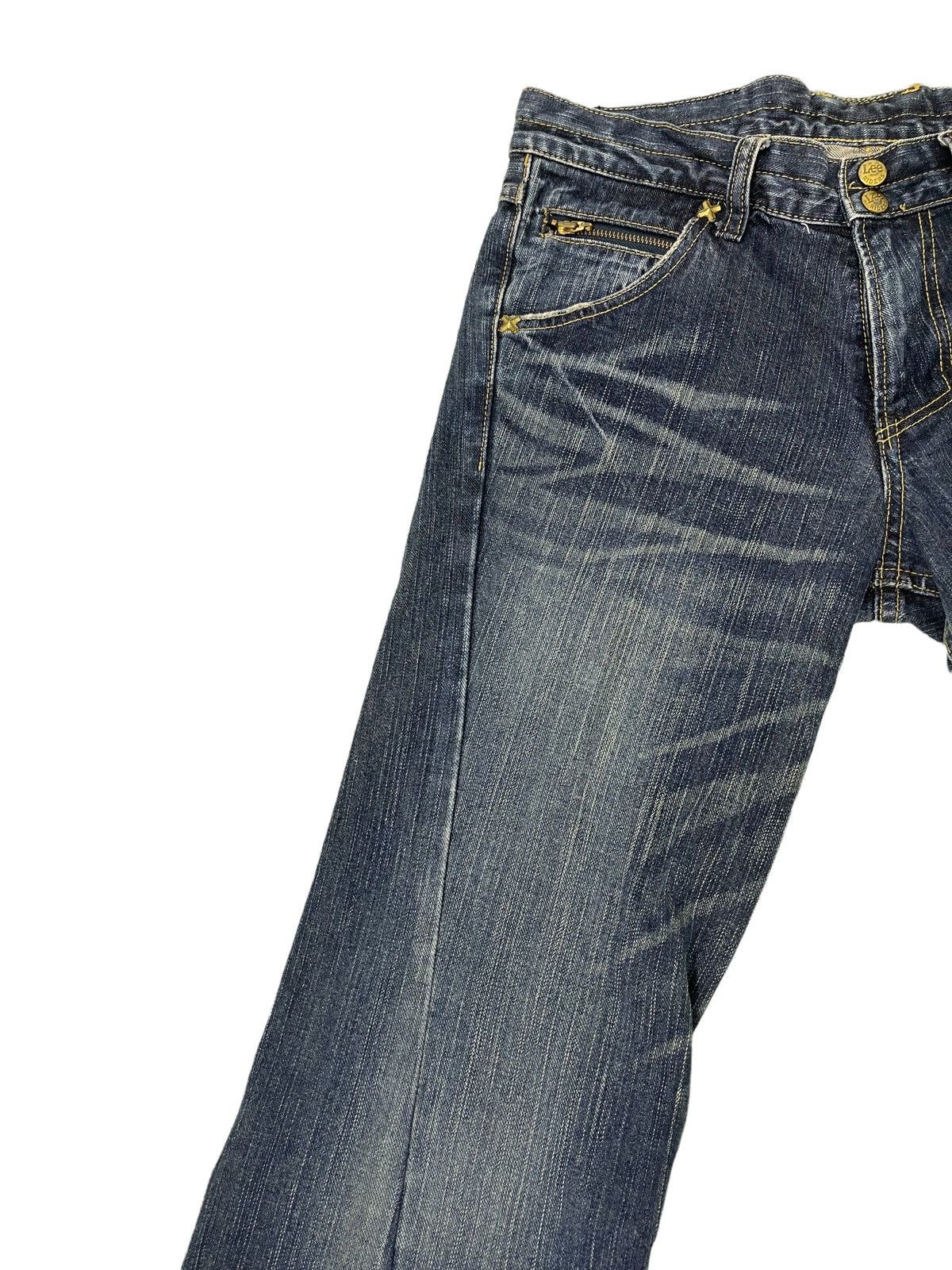 Japanese Brand Flare Jeans Lee Whiskered Boot Cut Denim 7🟦 Size US 31 - 11 Thumbnail