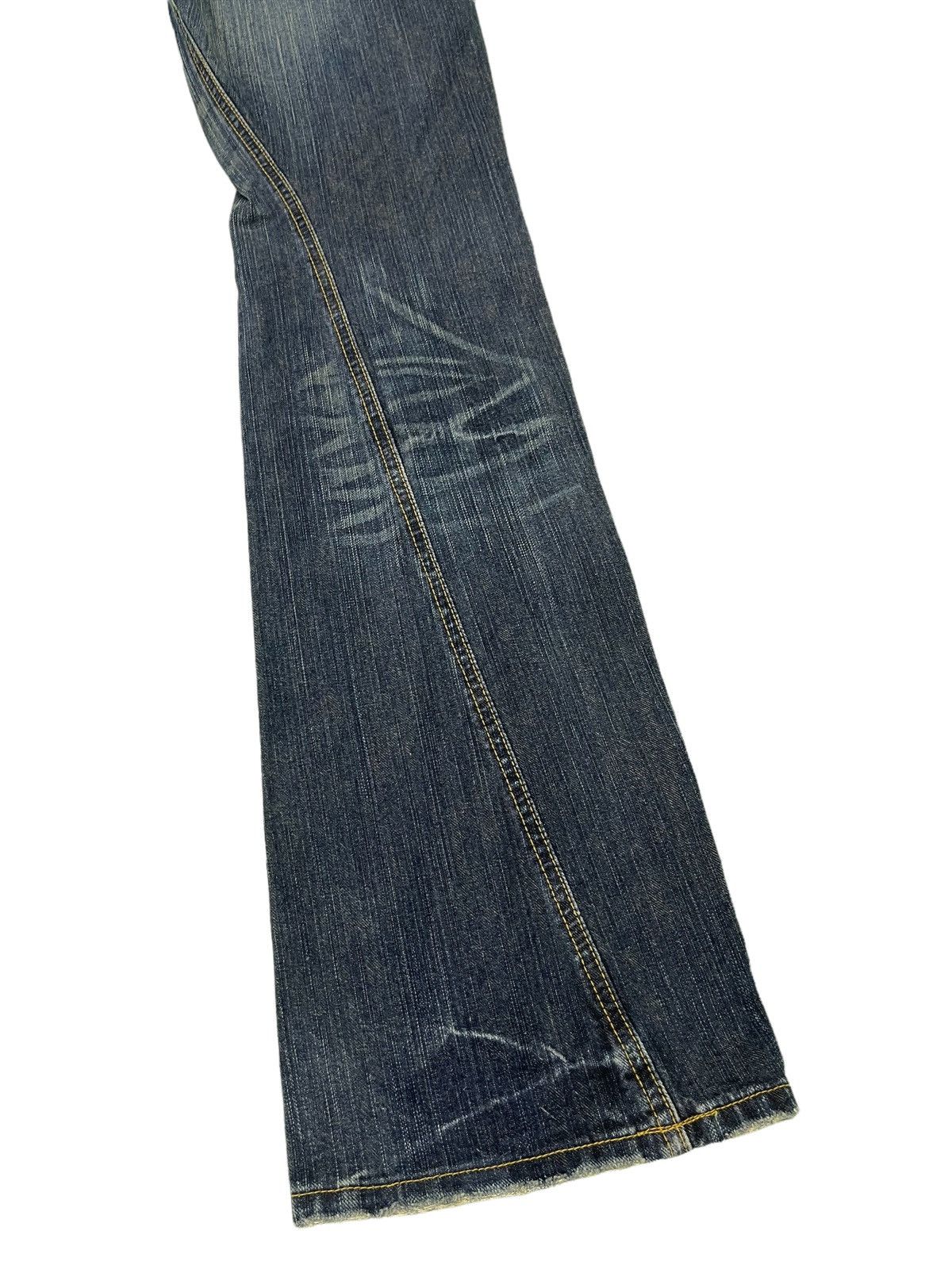 Japanese Brand Flare Jeans Lee Whiskered Boot Cut Denim 7🟦 Size US 31 - 4 Thumbnail