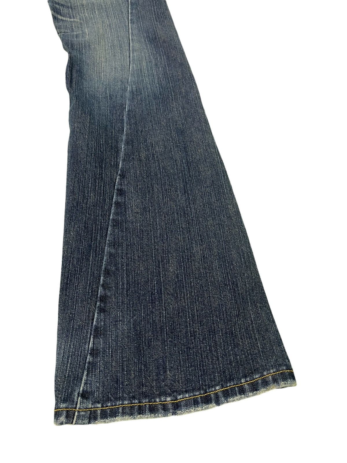 Japanese Brand Flare Jeans Lee Whiskered Boot Cut Denim 7🟦 Size US 31 - 9 Thumbnail