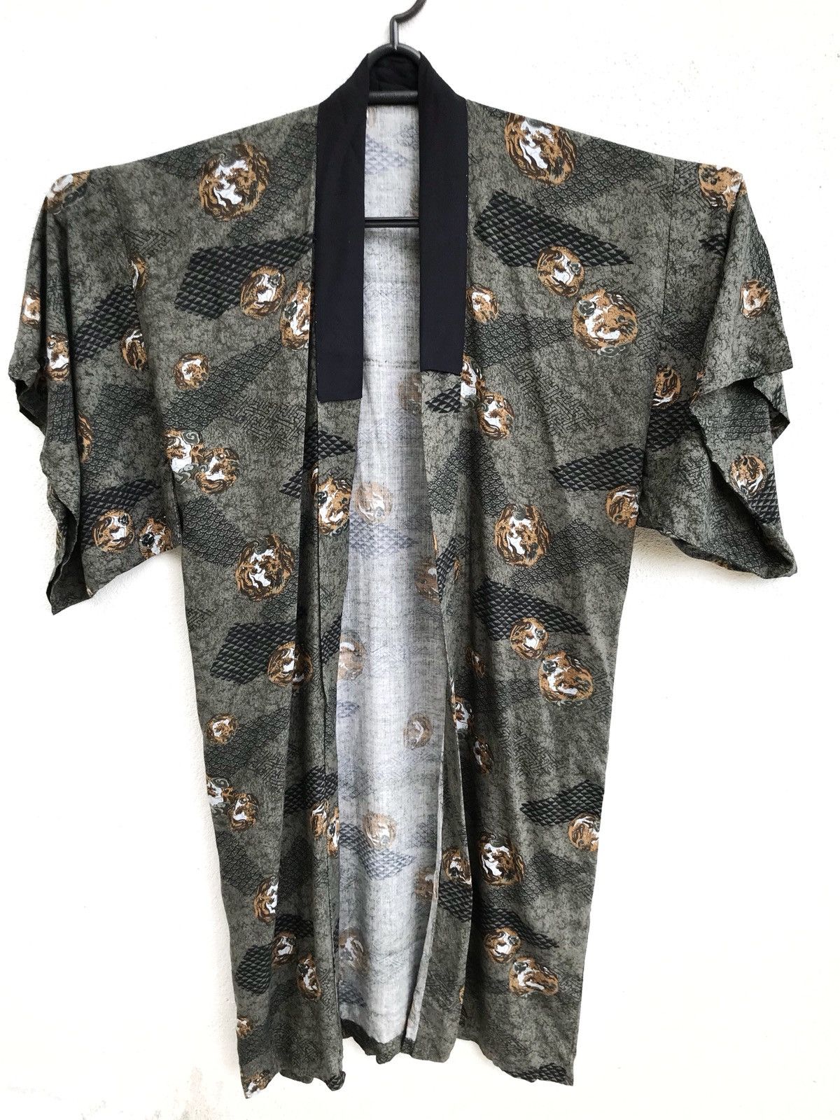 Japanese Brand Vintage Handmade Kimono Noragi Fighting Dragon Size US L / EU 52-54 / 3 - 2 Thumbnail