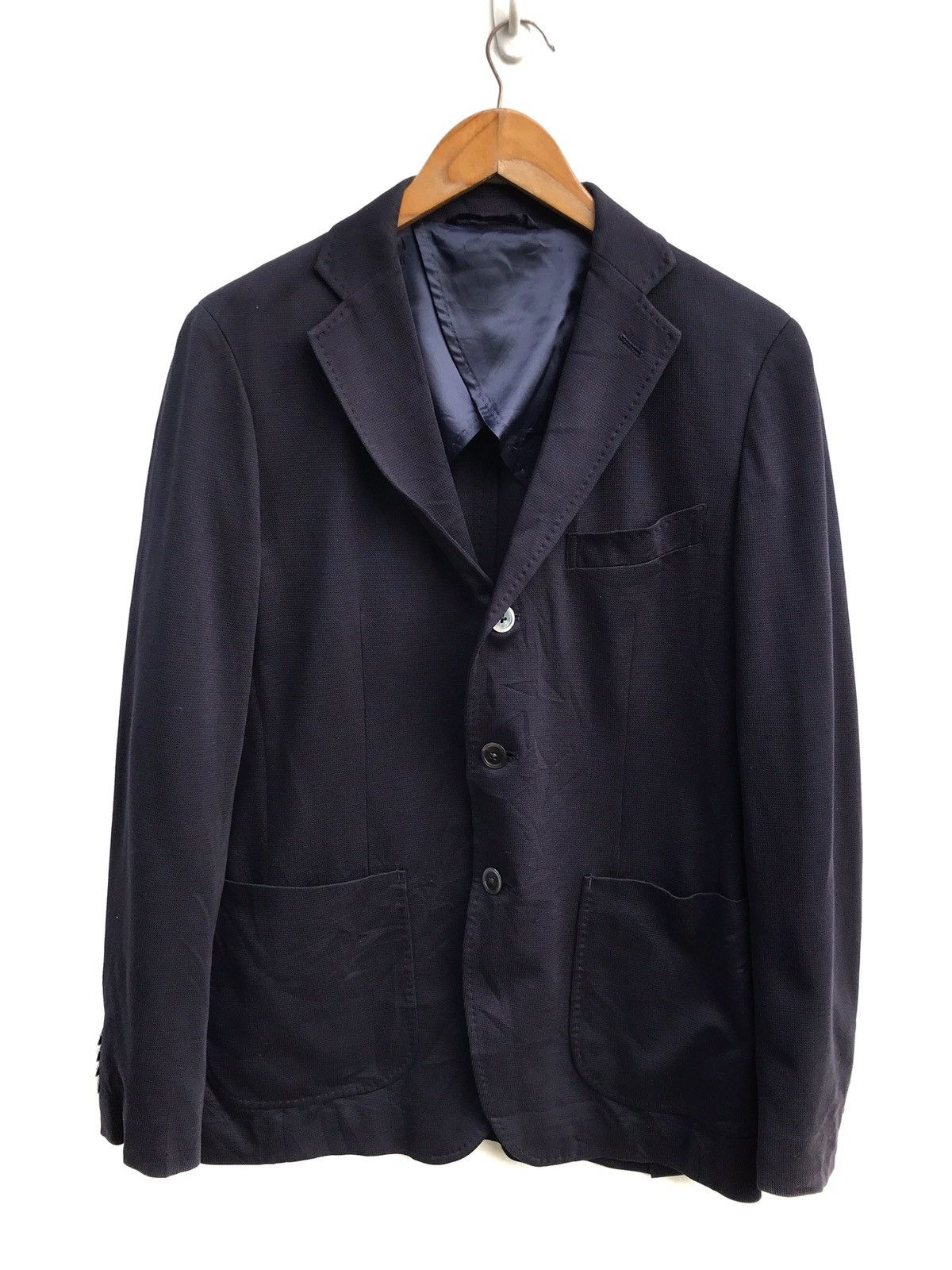 Beams Plus Beams Heart Navy Blue Cotton Minimalist Light Jacket Size US S / EU 44-46 / 1 - 1 Thumbnail