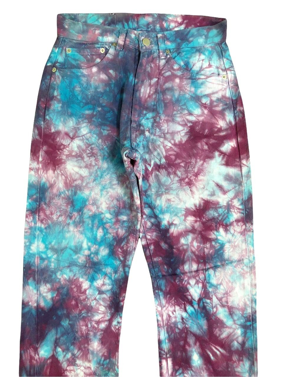 Japanese Brand Acoustic Japan Bleach Tie Dye Marble Design Jeans Size US 26 / EU 42 - 3 Thumbnail