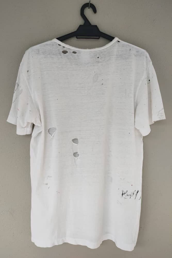 Adidas THRASHED Vtg Adidas Triple Double Distressed T Size US M / EU 48-50 / 2 - 2 Thumbnail