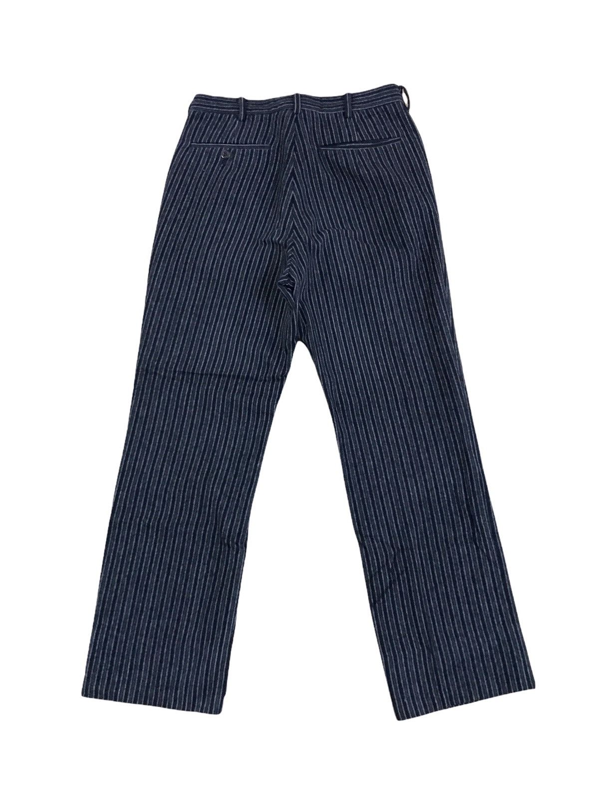 Japanese Brand 💥Rare💥Equation Personelle De Antique Wool Stripes Pants Size US 27 - 2 Thumbnail