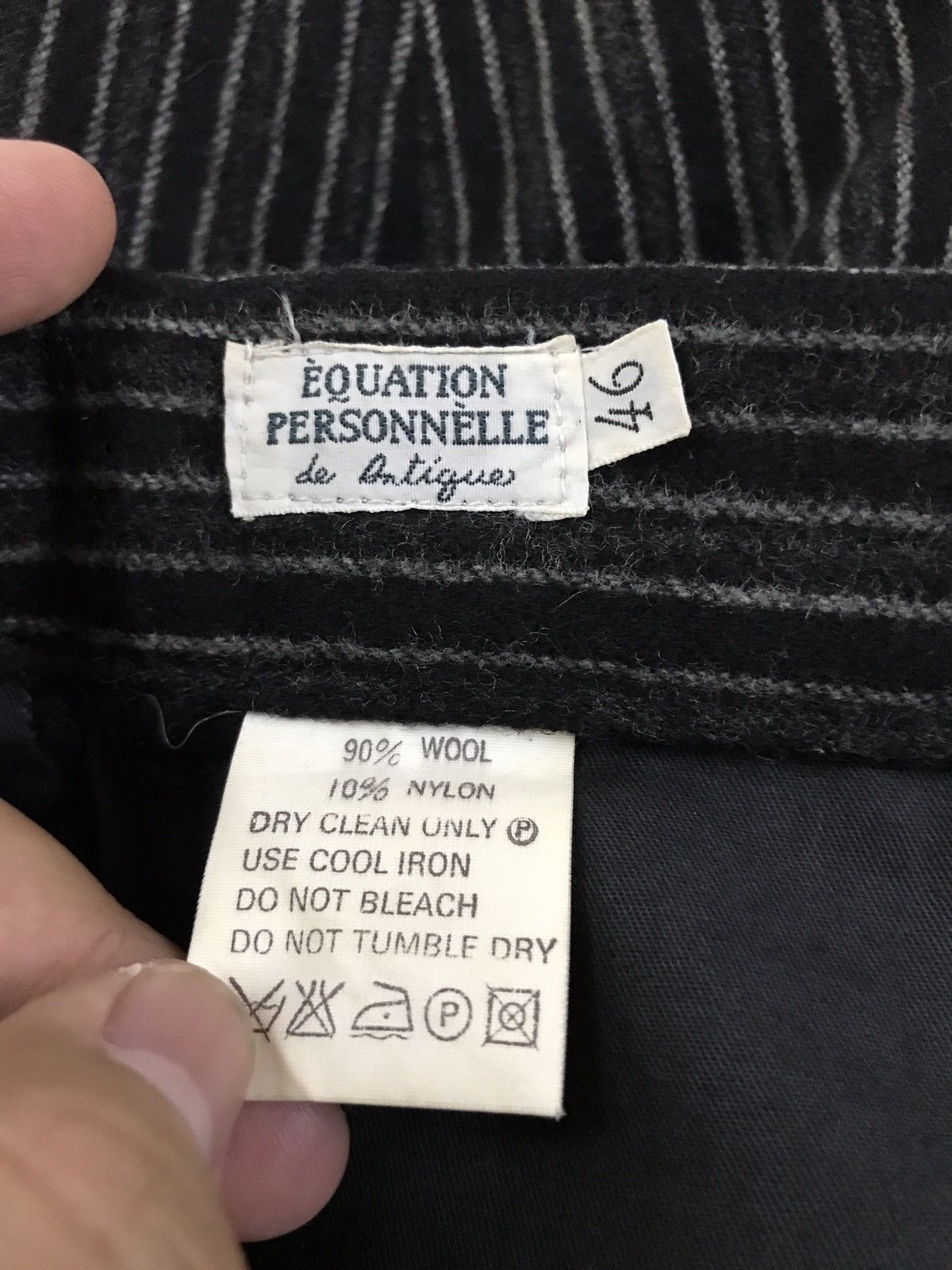 Japanese Brand 💥Rare💥Equation Personelle De Antique Wool Stripes Pants Size US 27 - 5 Thumbnail