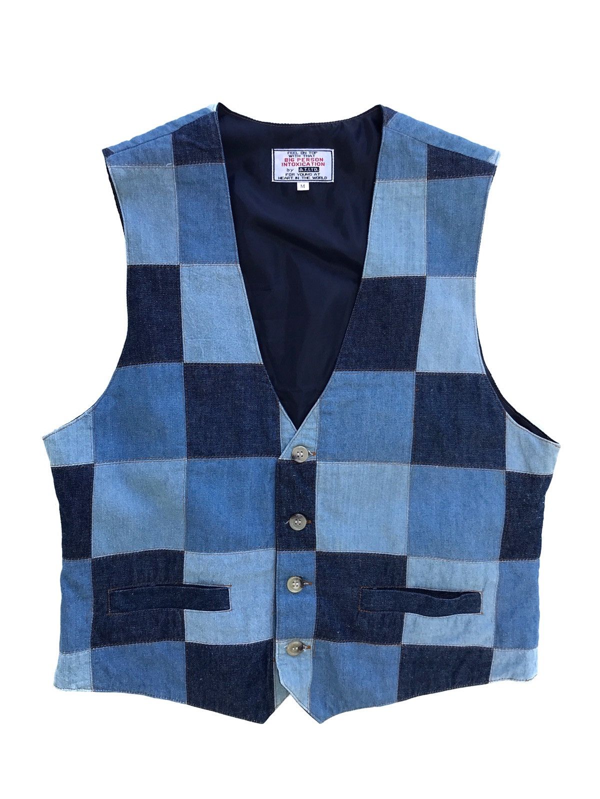 image of Crafted Goods A.t.l.t.d Denim Patchwork Kapital Inspired in Patchwork Denim (Size Small)