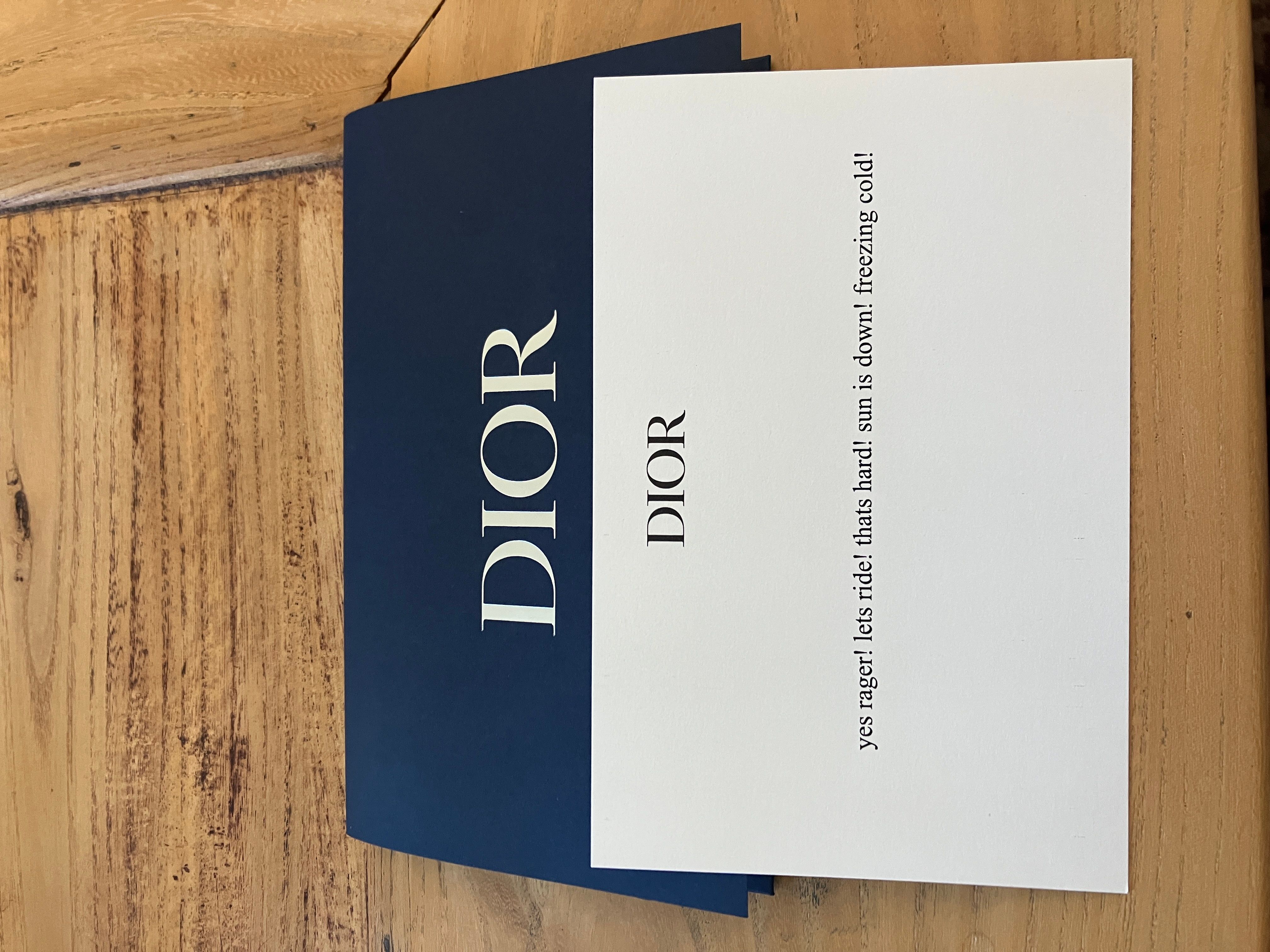 Dior Sicko Mode Inspired Gift Message Card