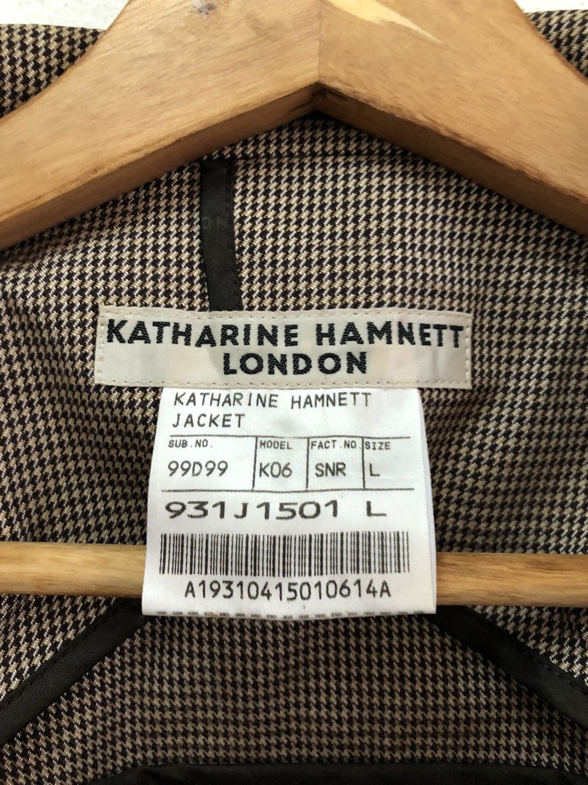 If Six Was Nine 🔥KATHARINE HAMNETT LONDON CHECKERED BLAZER COAT JAPAN Size US M / EU 48-50 / 2 - 9 Thumbnail