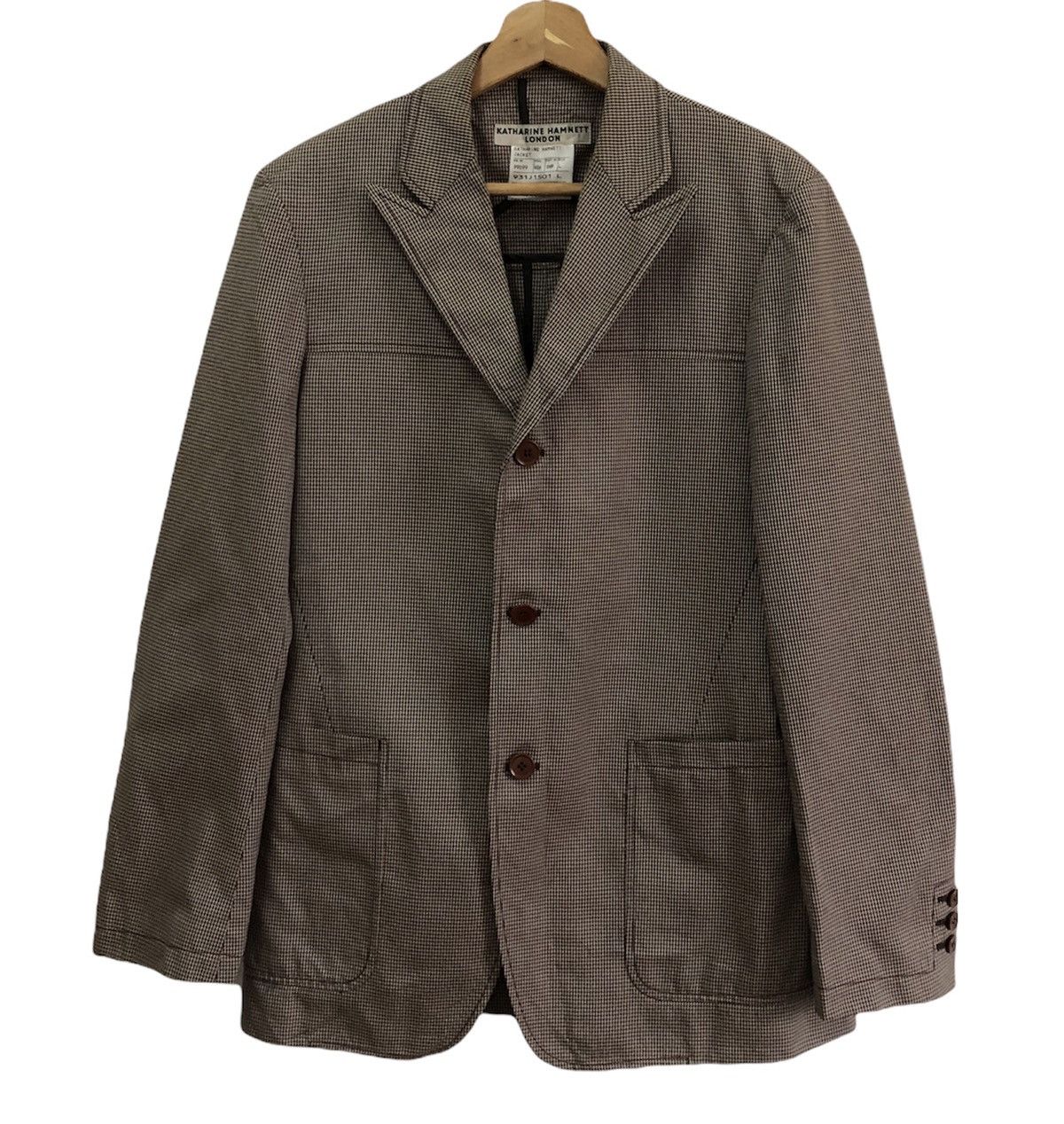 If Six Was Nine 🔥KATHARINE HAMNETT LONDON CHECKERED BLAZER COAT JAPAN Size US M / EU 48-50 / 2 - 6 Thumbnail