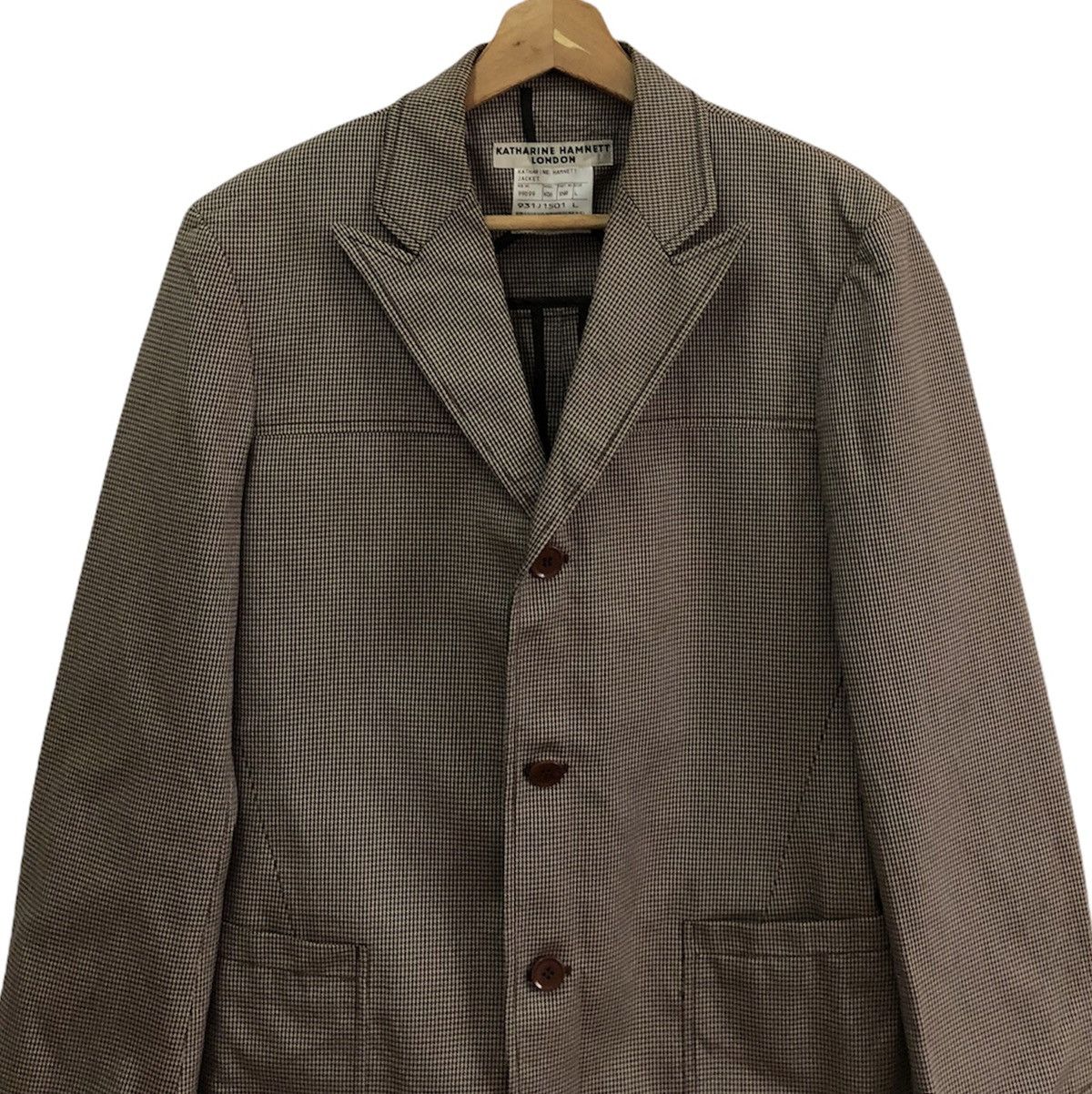 If Six Was Nine 🔥KATHARINE HAMNETT LONDON CHECKERED BLAZER COAT JAPAN Size US M / EU 48-50 / 2 - 2 Thumbnail