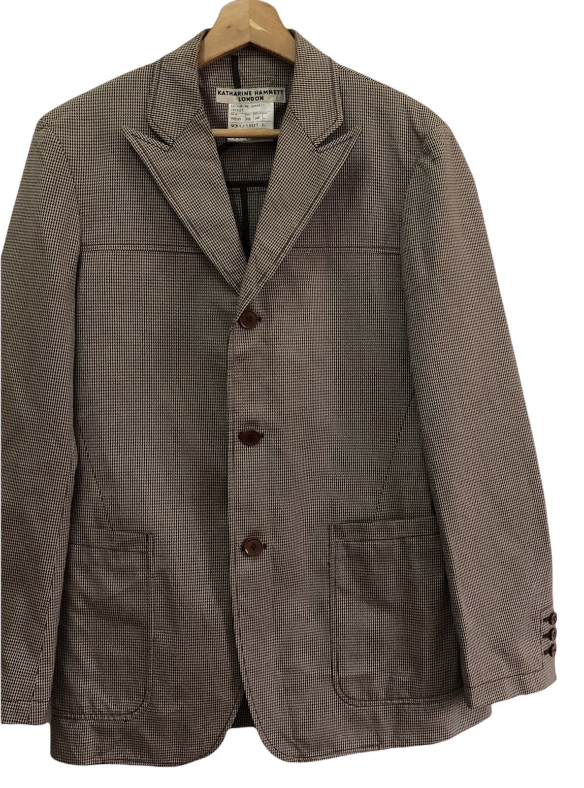 If Six Was Nine 🔥KATHARINE HAMNETT LONDON CHECKERED BLAZER COAT JAPAN Size US M / EU 48-50 / 2 - 3 Thumbnail