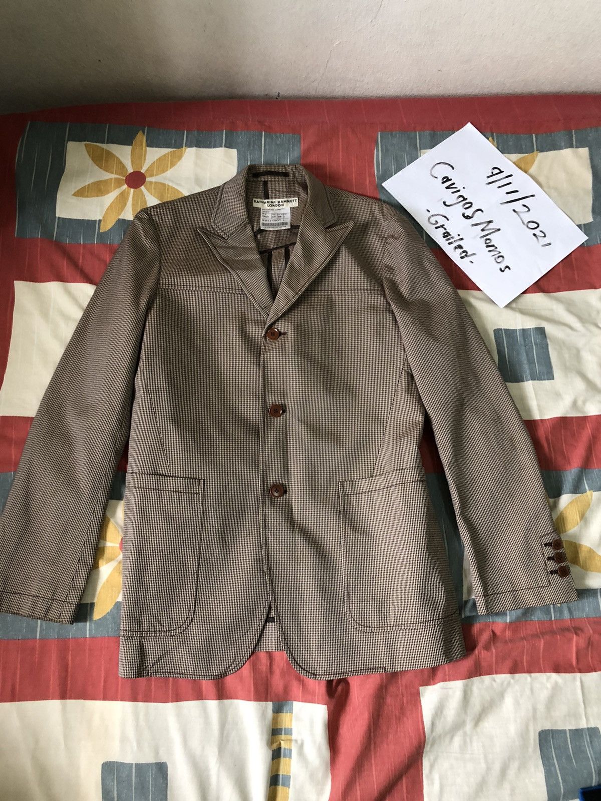If Six Was Nine 🔥KATHARINE HAMNETT LONDON CHECKERED BLAZER COAT JAPAN Size US M / EU 48-50 / 2 - 11 Thumbnail