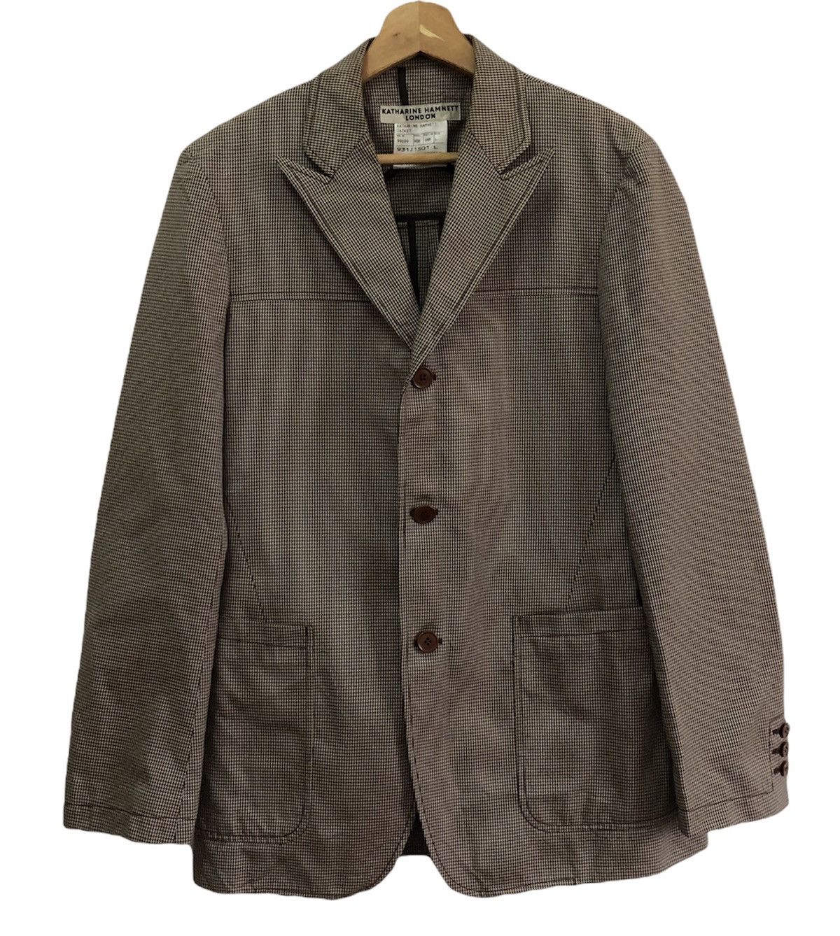 If Six Was Nine 🔥KATHARINE HAMNETT LONDON CHECKERED BLAZER COAT JAPAN Size US M / EU 48-50 / 2 - 1 Thumbnail