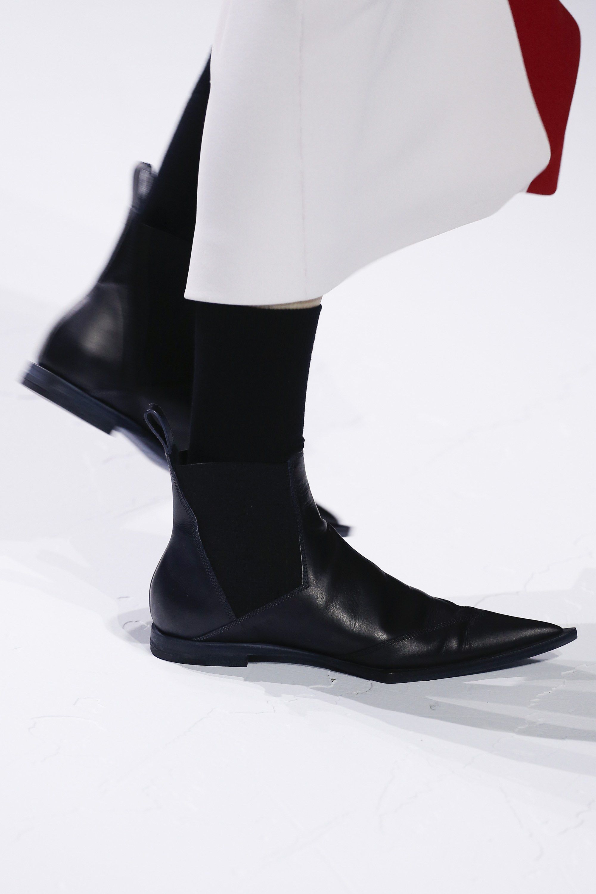image of Haider Ackermann Flat Ankle Boots in Black, Men's (Size 5)