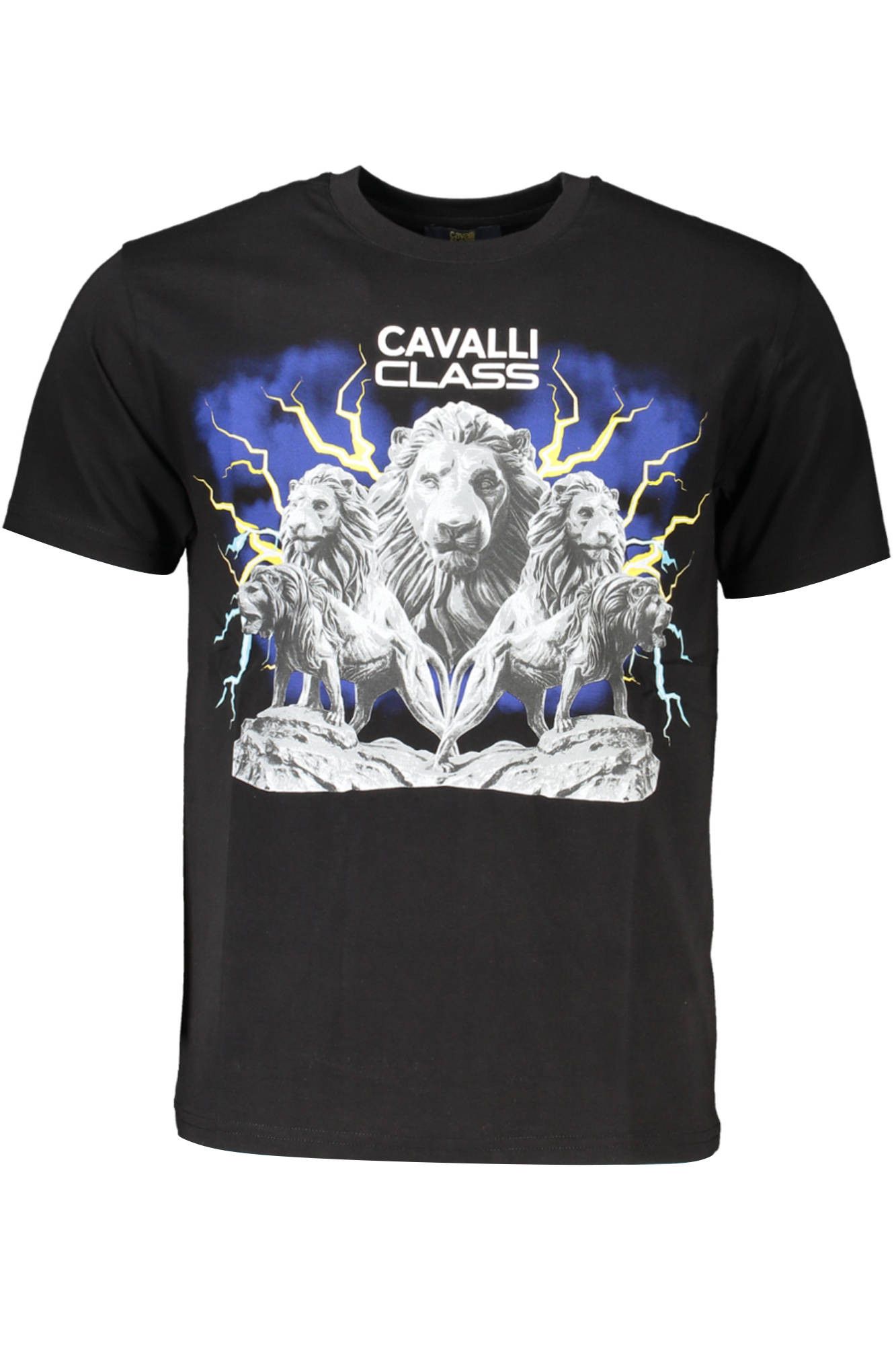 Cavalli Class Black Cotton Men T-Shirt main image 1