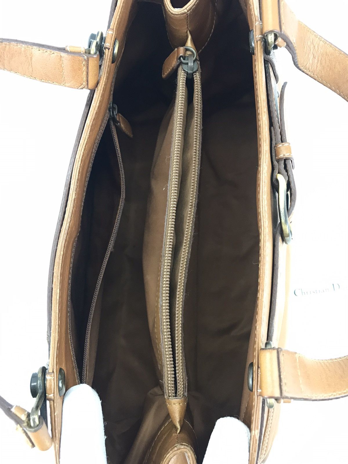 Dior ❌Last Drop❌Auth Christian Dior Leather Horizontal Tote bag Size ONE SIZE - 13 Thumbnail