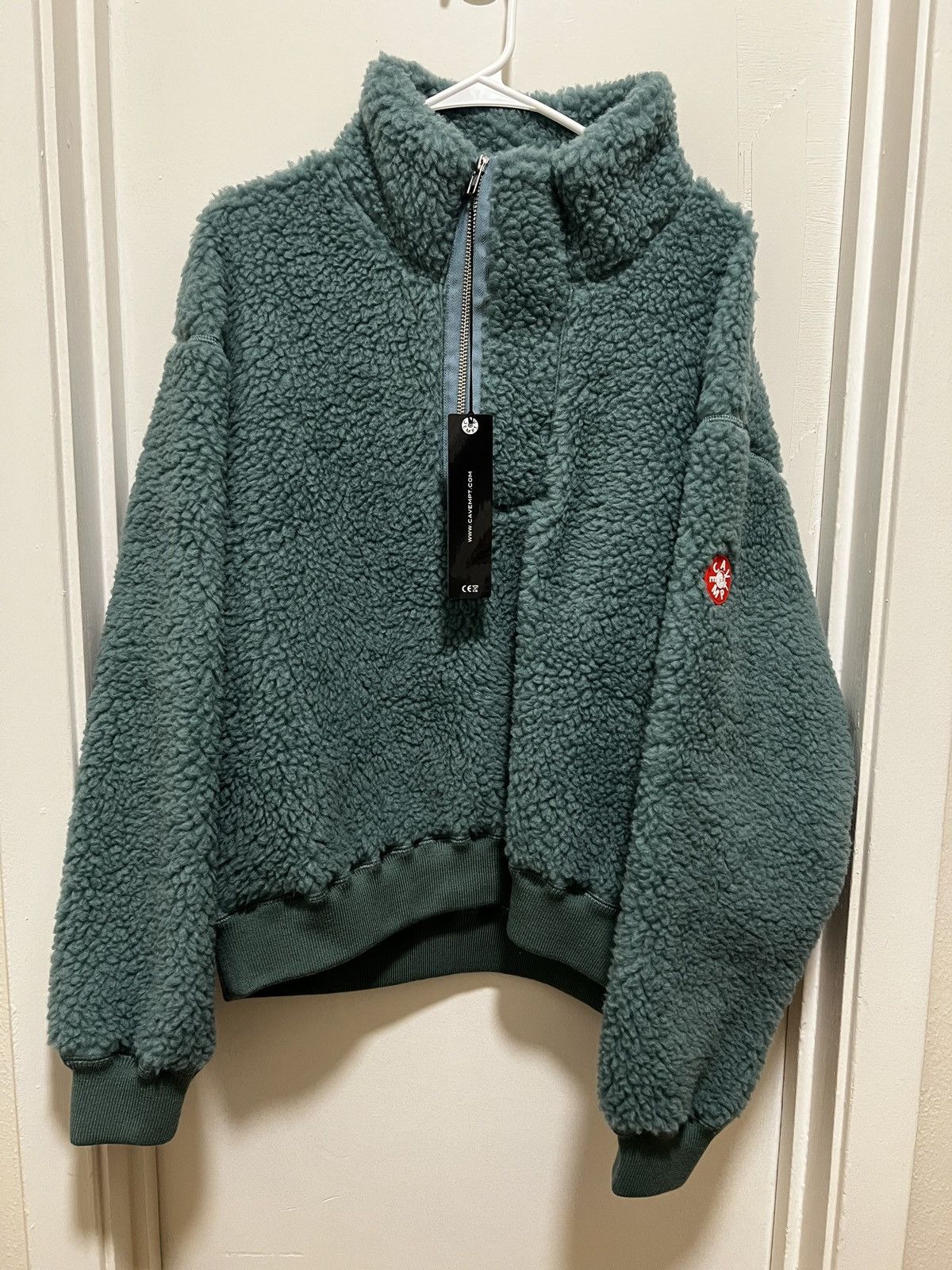 Cav Empt Wool Boa Heavy Half Zip Green Grailed