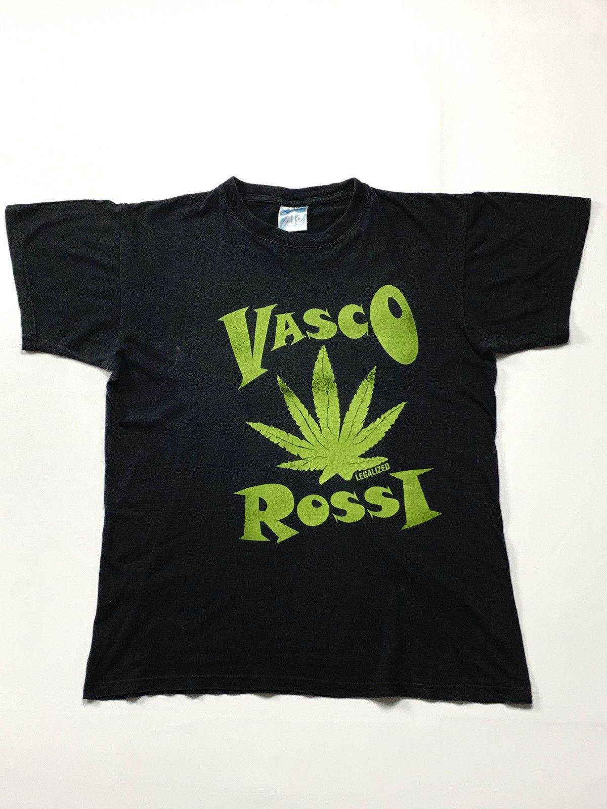 Rap Tees Vintage 90s Vasco Rossi Legalized Weed Marijuana T-Shirt Size US M / EU 48-50 / 2 - 6 Thumbnail