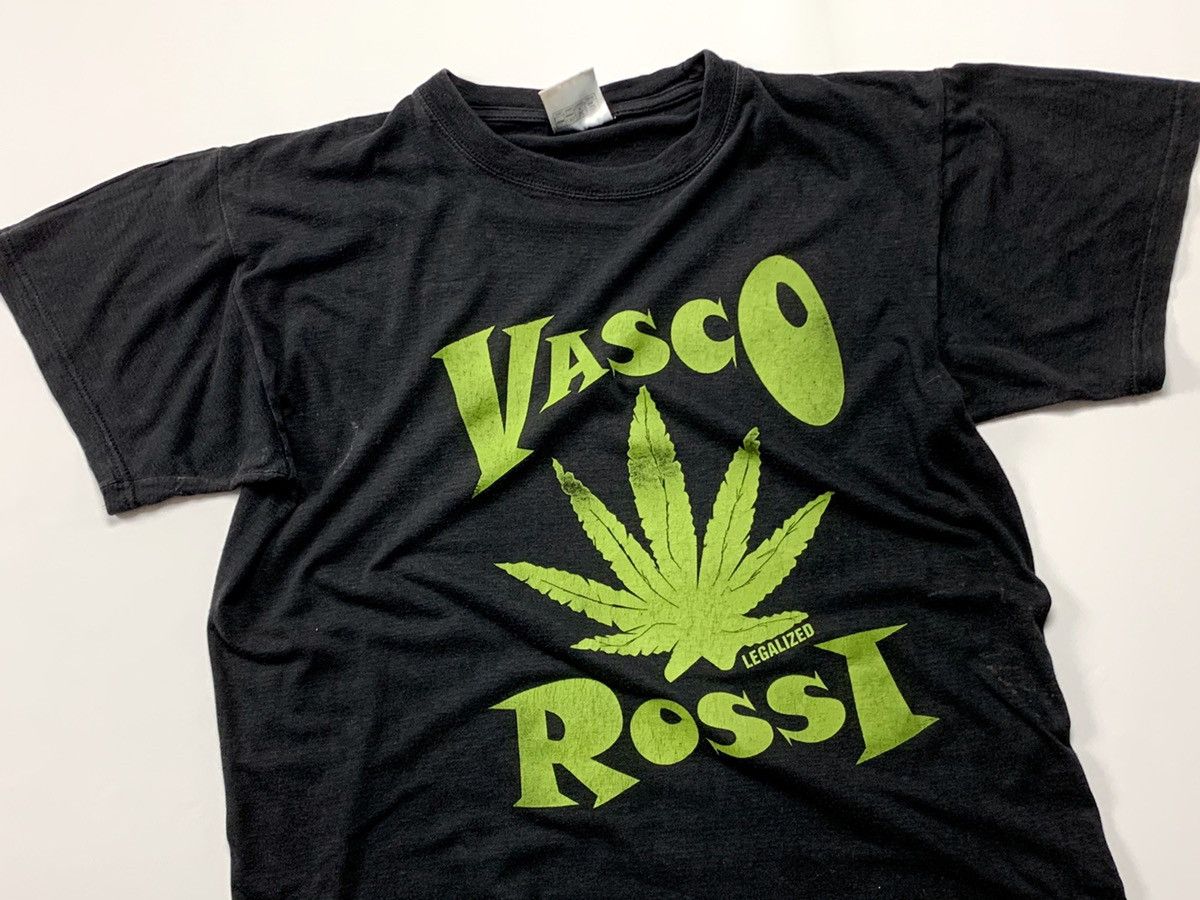 Rap Tees Vintage 90s Vasco Rossi Legalized Weed Marijuana T-Shirt Size US M / EU 48-50 / 2 - 1 Thumbnail