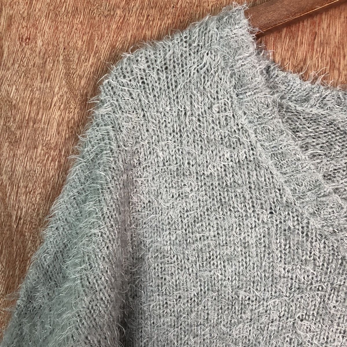 City Streets × Homespun Knitwear × Japanese Brand Lespair Grey Shag Shaggy Fur Mohair Knitwear #6545 Size XL / US 12-14 / IT 48-50 - 6 Thumbnail
